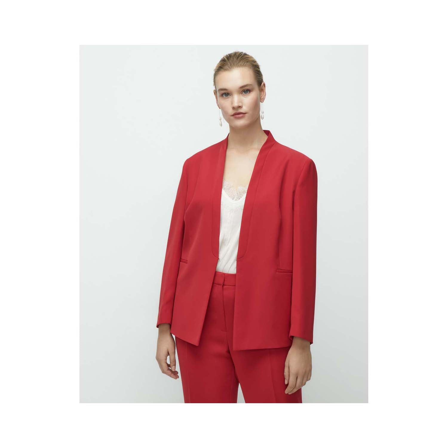 Couchel Plain Blazer - Red 1 Shaws Department Stores