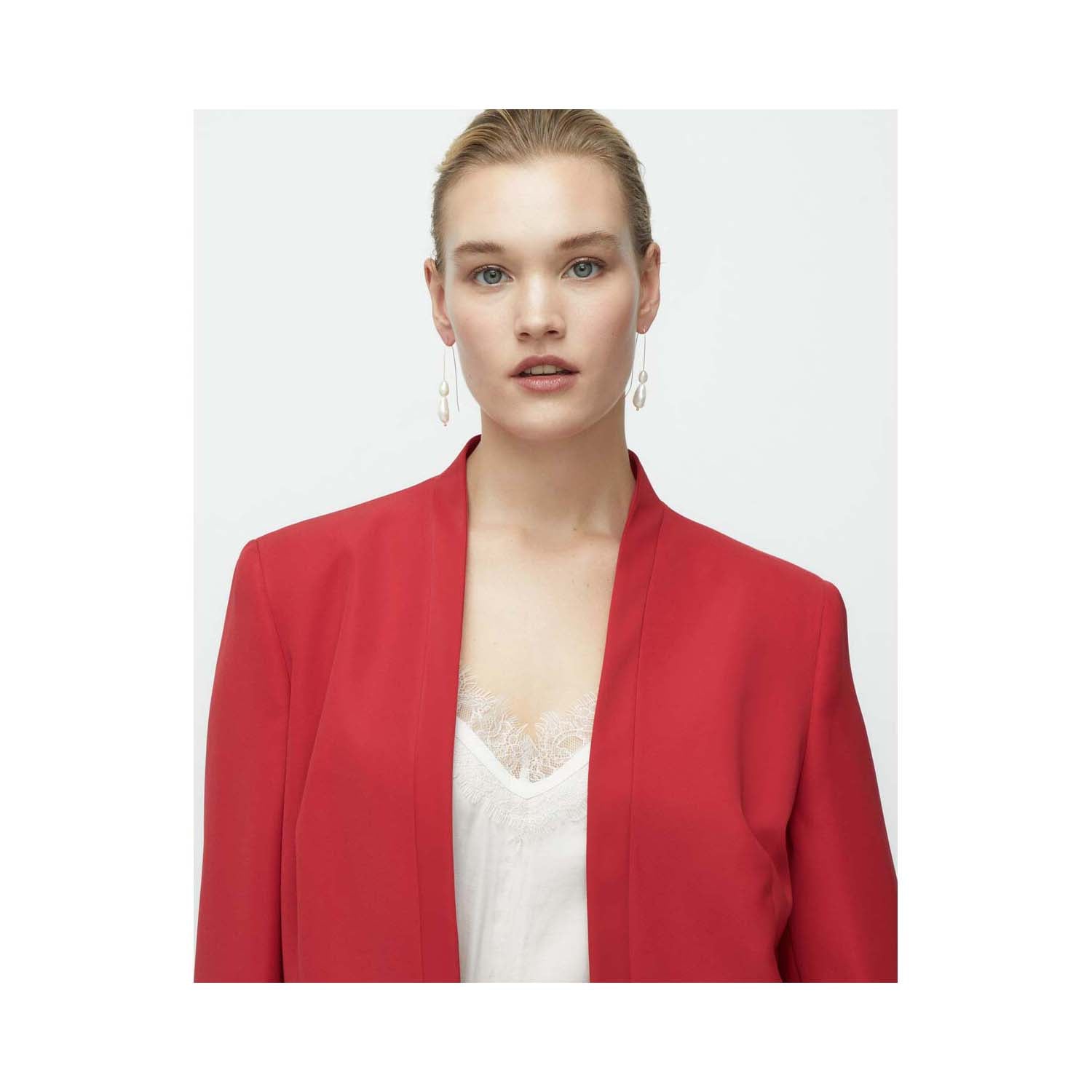 Couchel Plain Blazer - Red 3 Shaws Department Stores