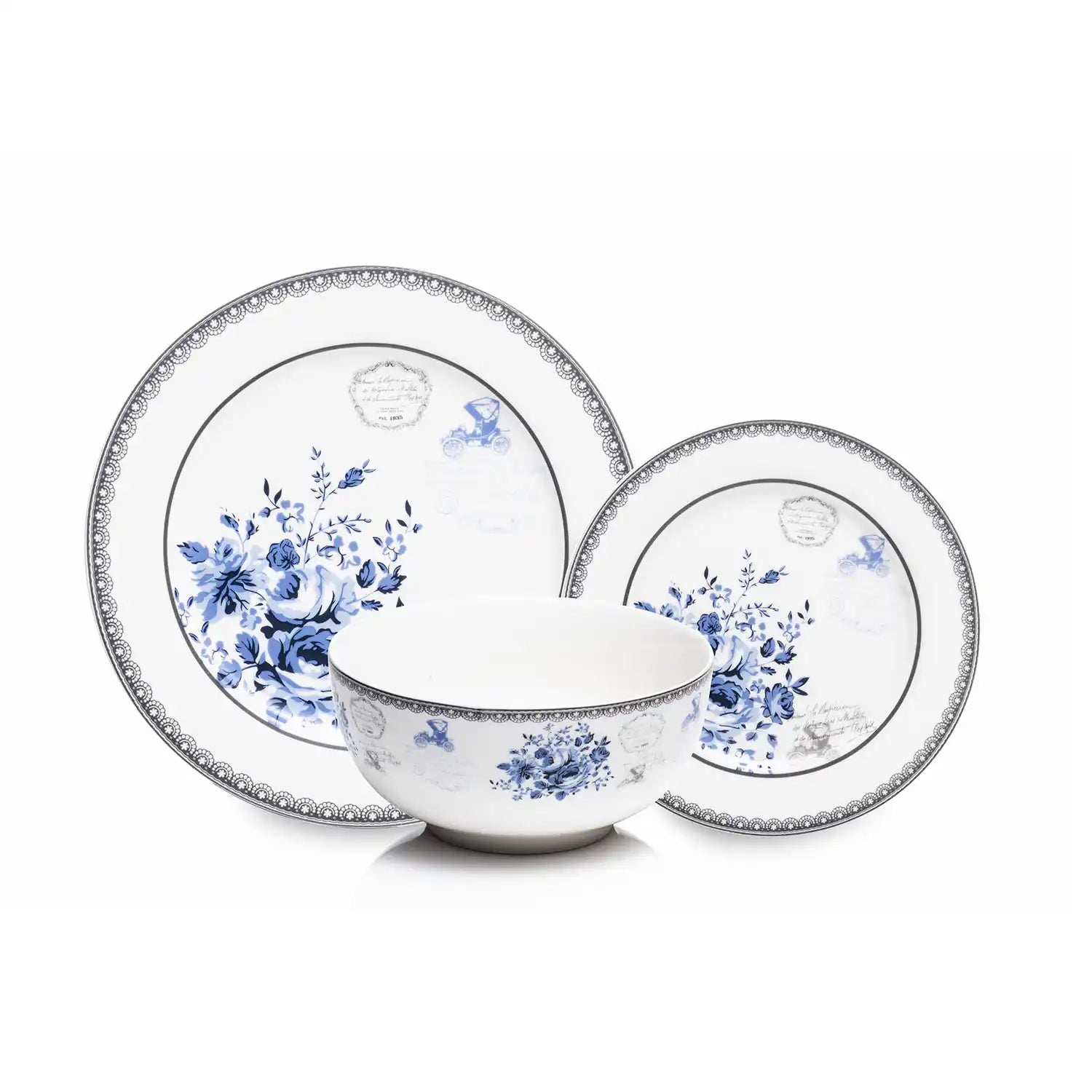 Newgrange Living 12 Piece Dinner Set - Blue 1 Shaws Department Stores
