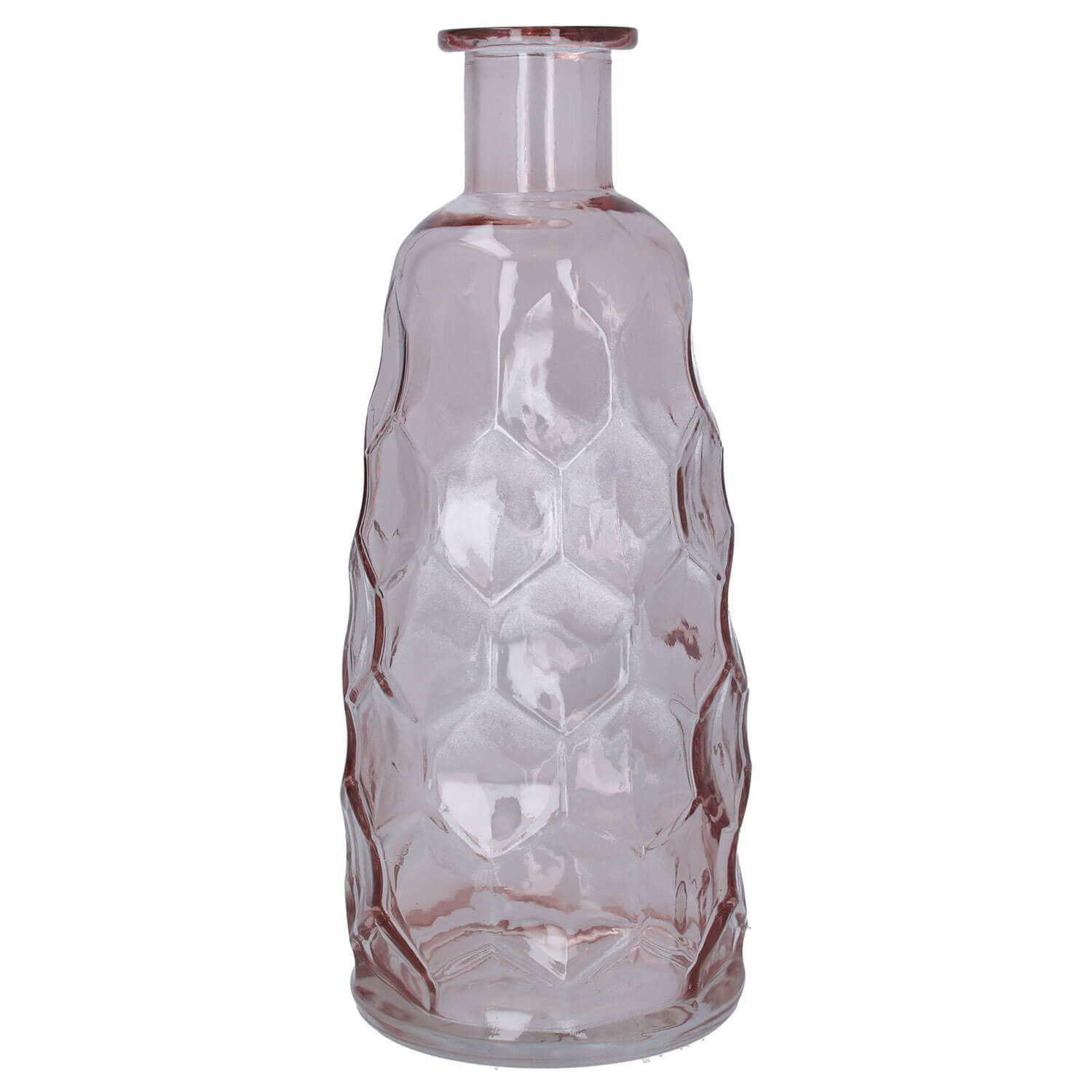 Gisella Graham Pink Glass Honeycomb Tall Vase 1 Shaws Department Stores