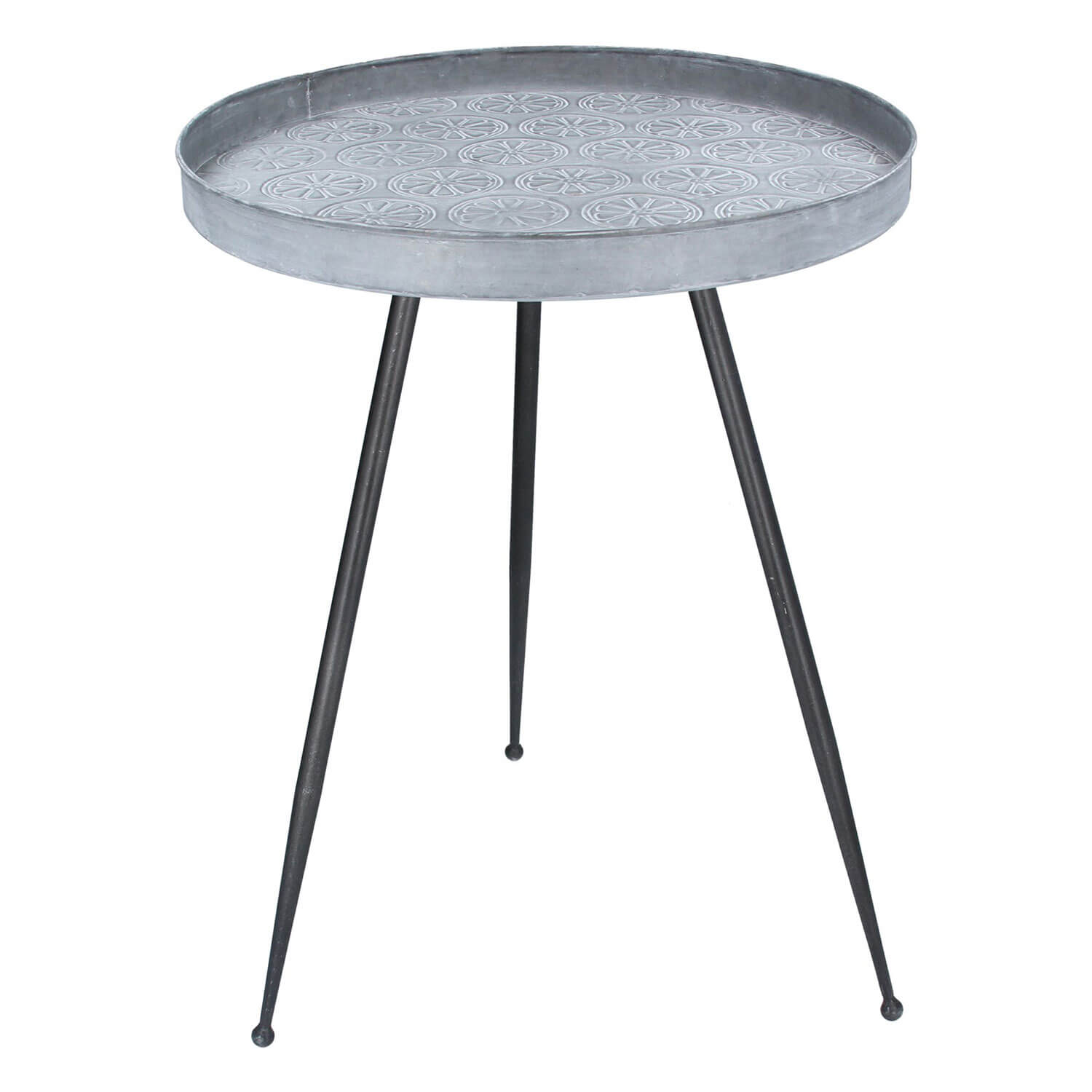 Gisella Graham Lemon Design Galvanised Metal Table - Large 1 Shaws Department Stores