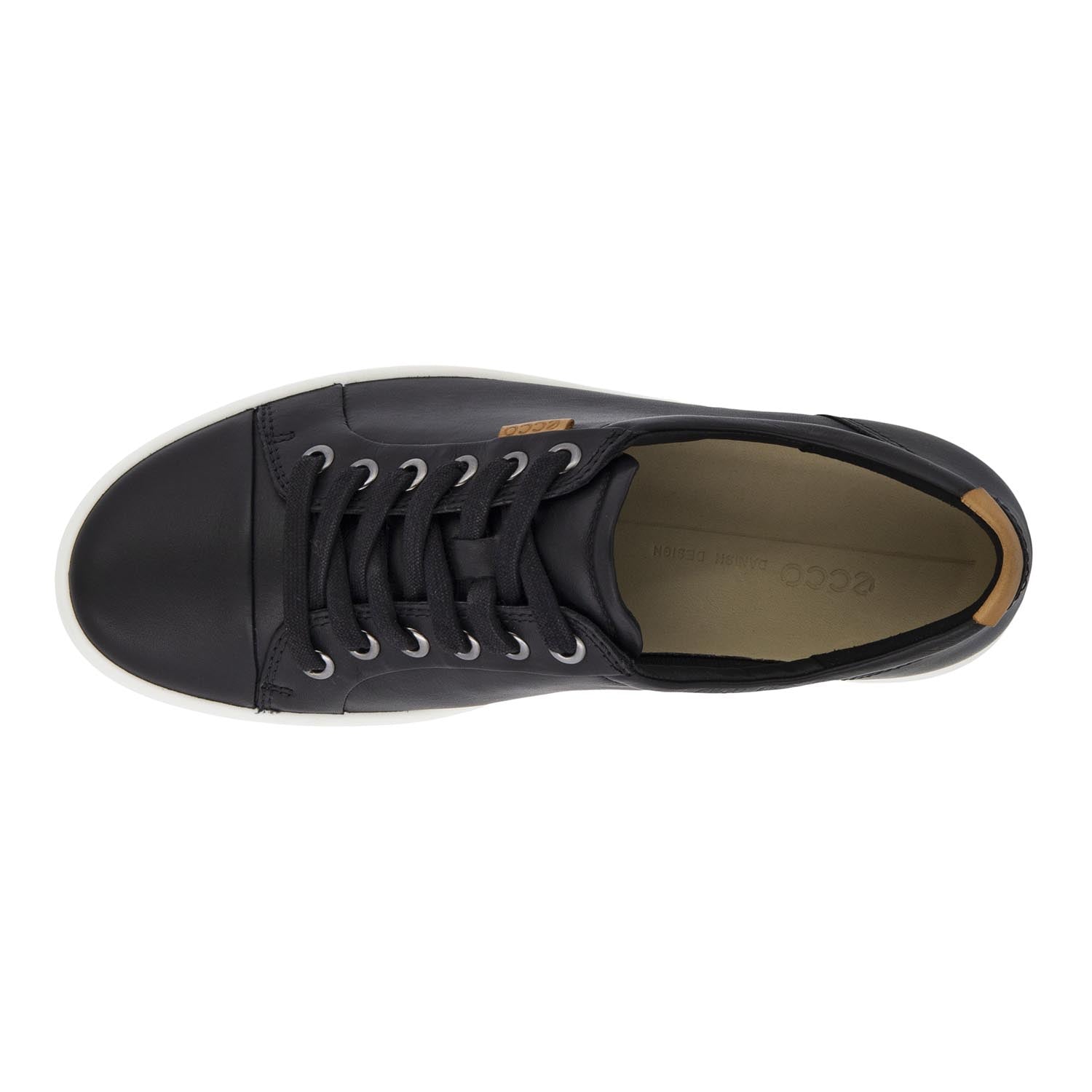 Ecco Soft 7 Ladies Trainer - Black 3 Shaws Department Stores