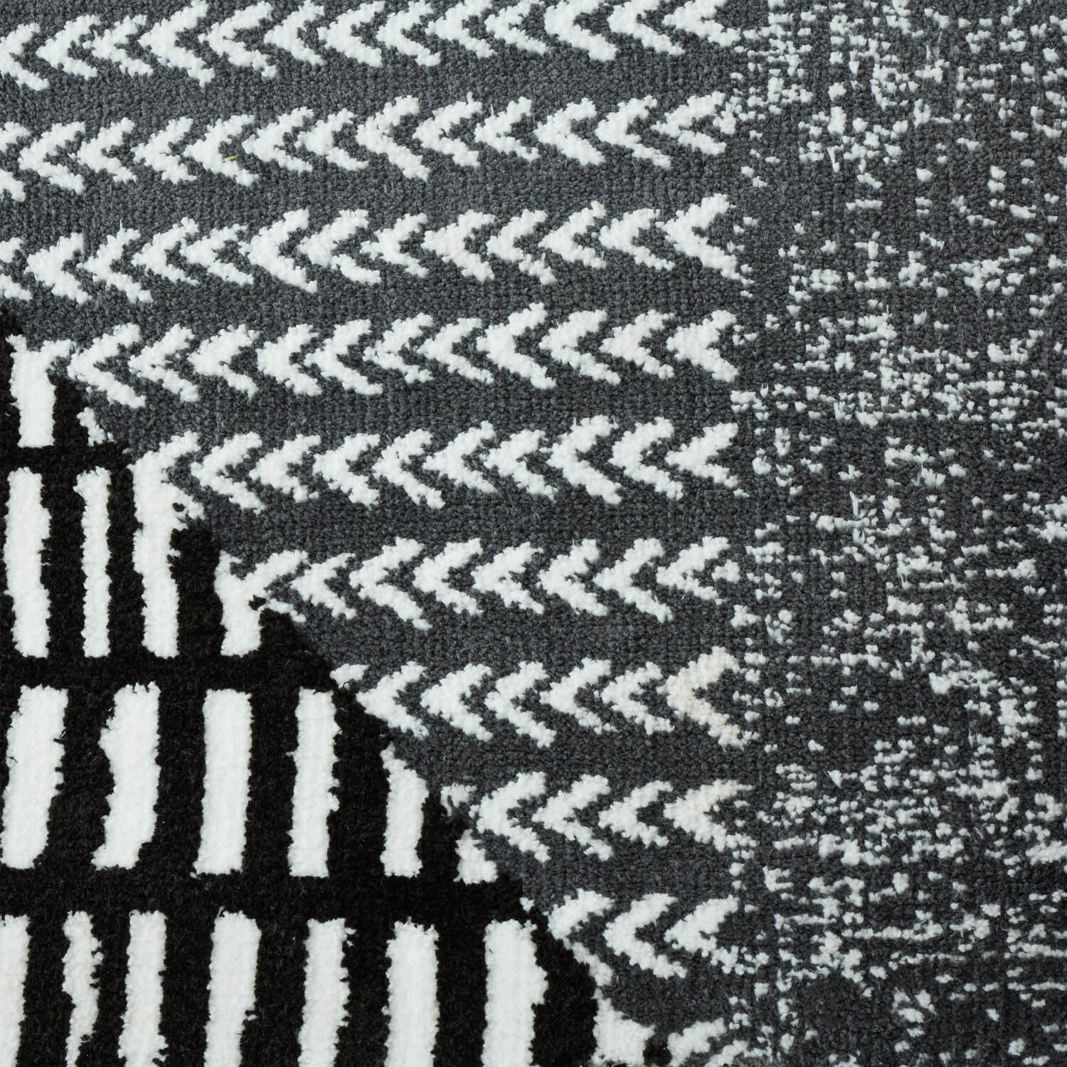 Catherine Lansfield Larson Geo Rug - Grey 3 Shaws Department Stores