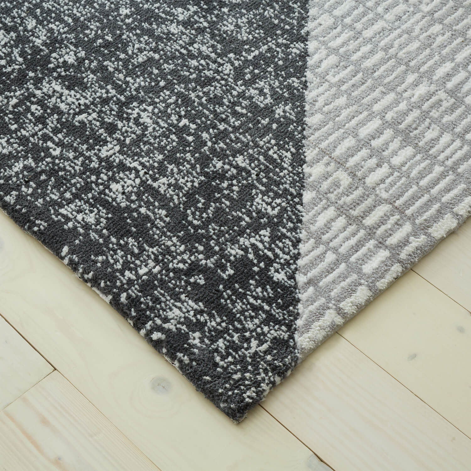 Catherine Lansfield Larson Geo Rug - Grey 5 Shaws Department Stores