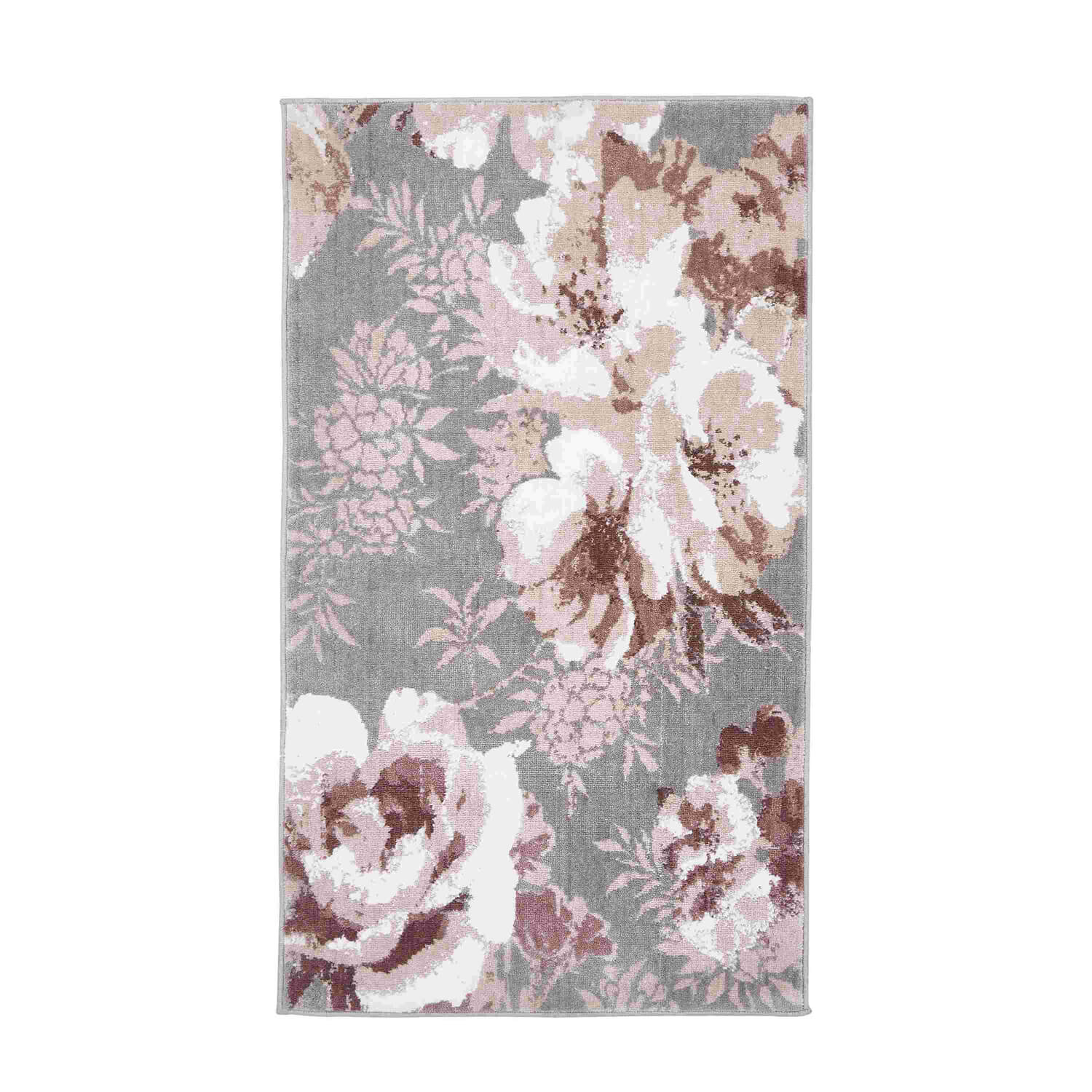 Catherine Lansfield Dramatic Floral Rug - Grey 5 Shaws Department Stores