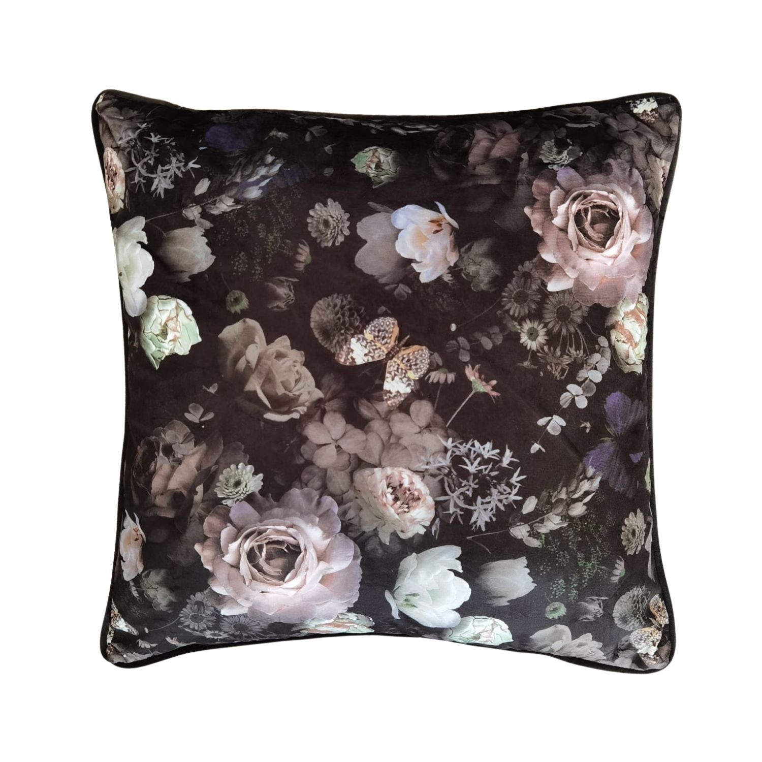 The Home Living Room Printed Piped Cushion - 18x18&