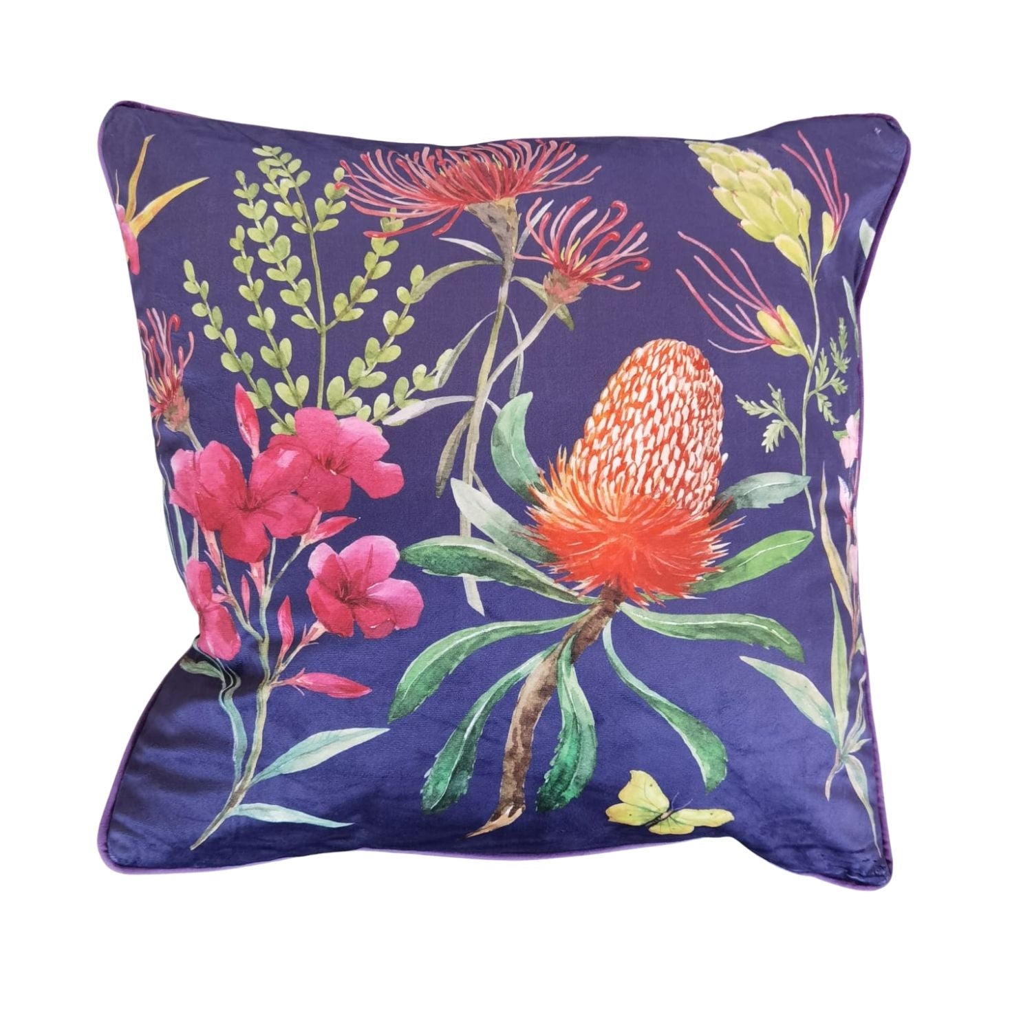 The Home Living Room Printed Piped Cushion - 18x18&