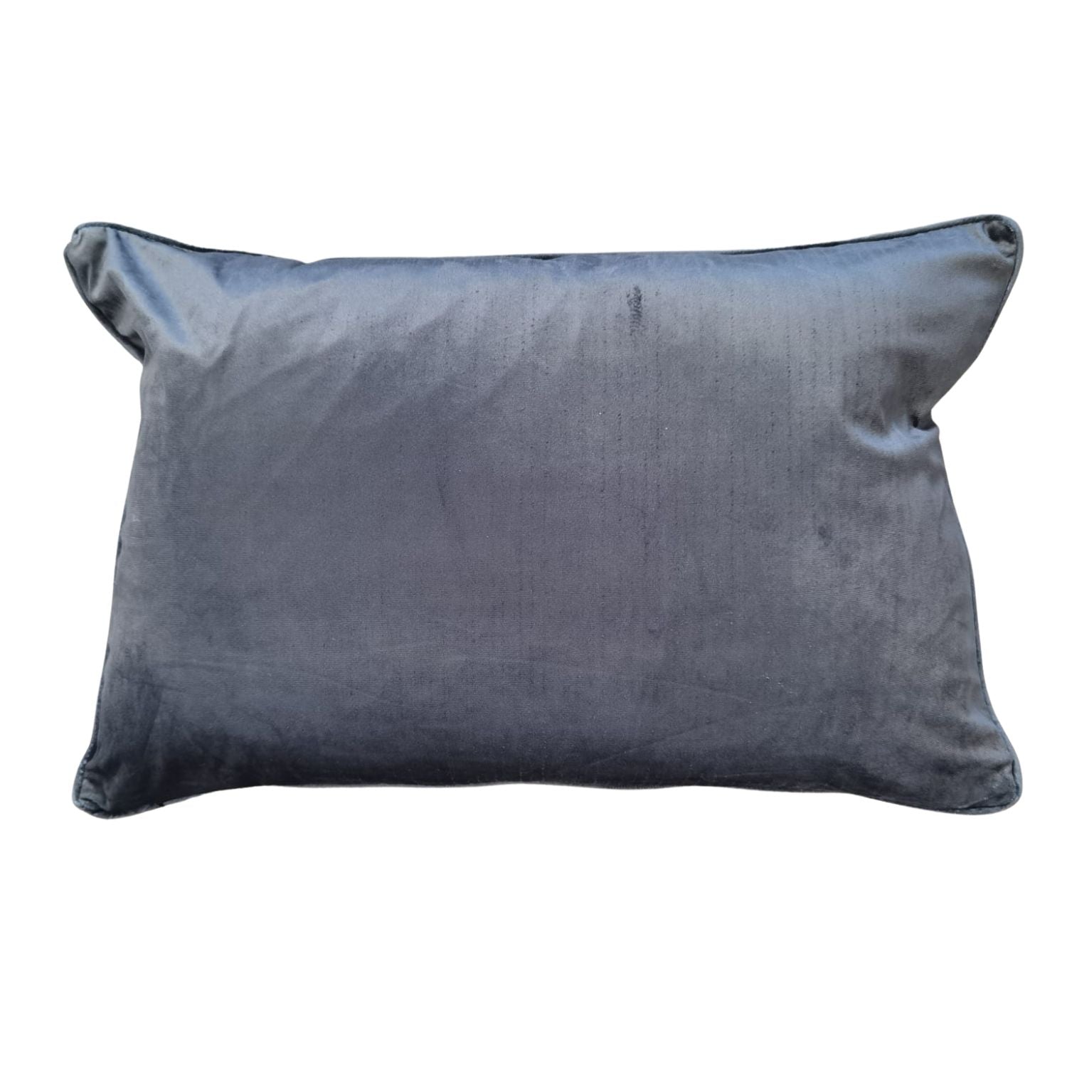 The Home Living Room Printed Piped Cushion - Blue & Cream 2 Shaws Department Stores