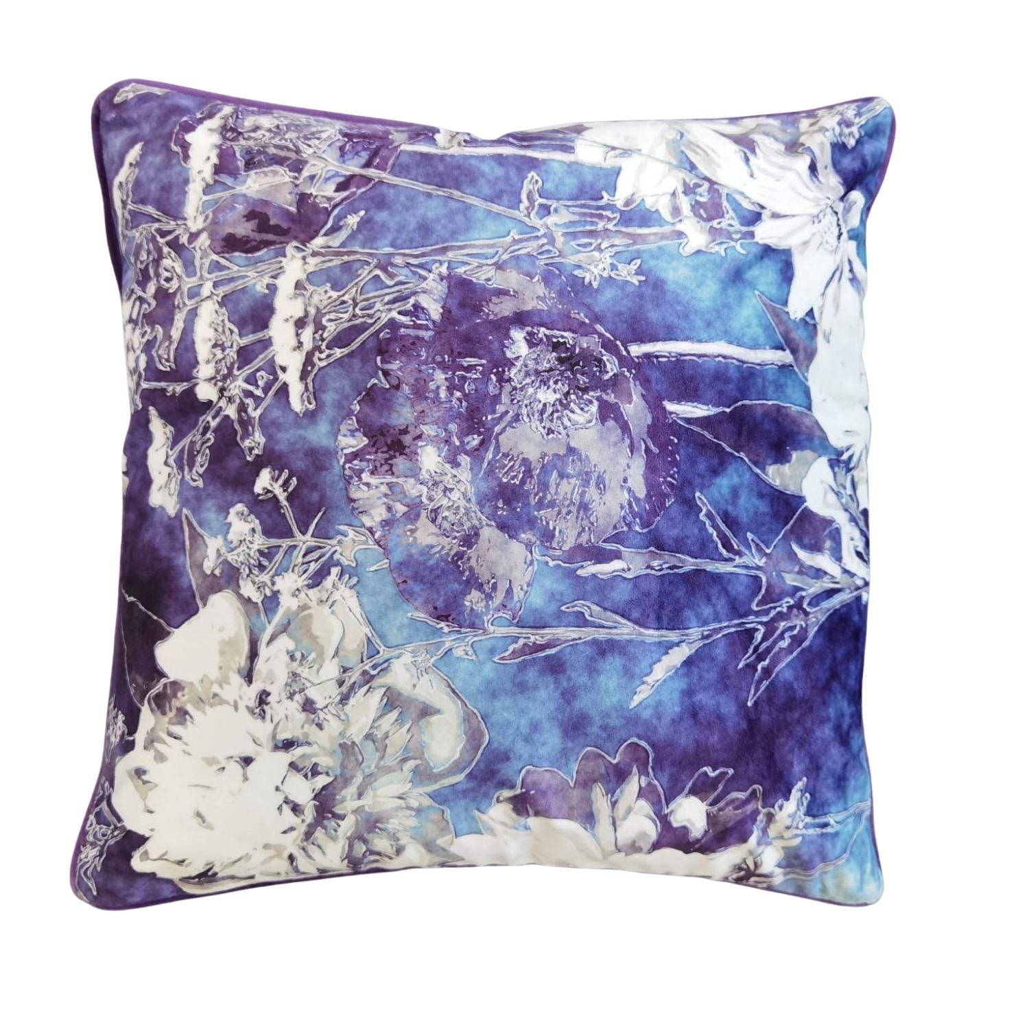 The Home Living Room Printed Piped Cushion - 18x18&