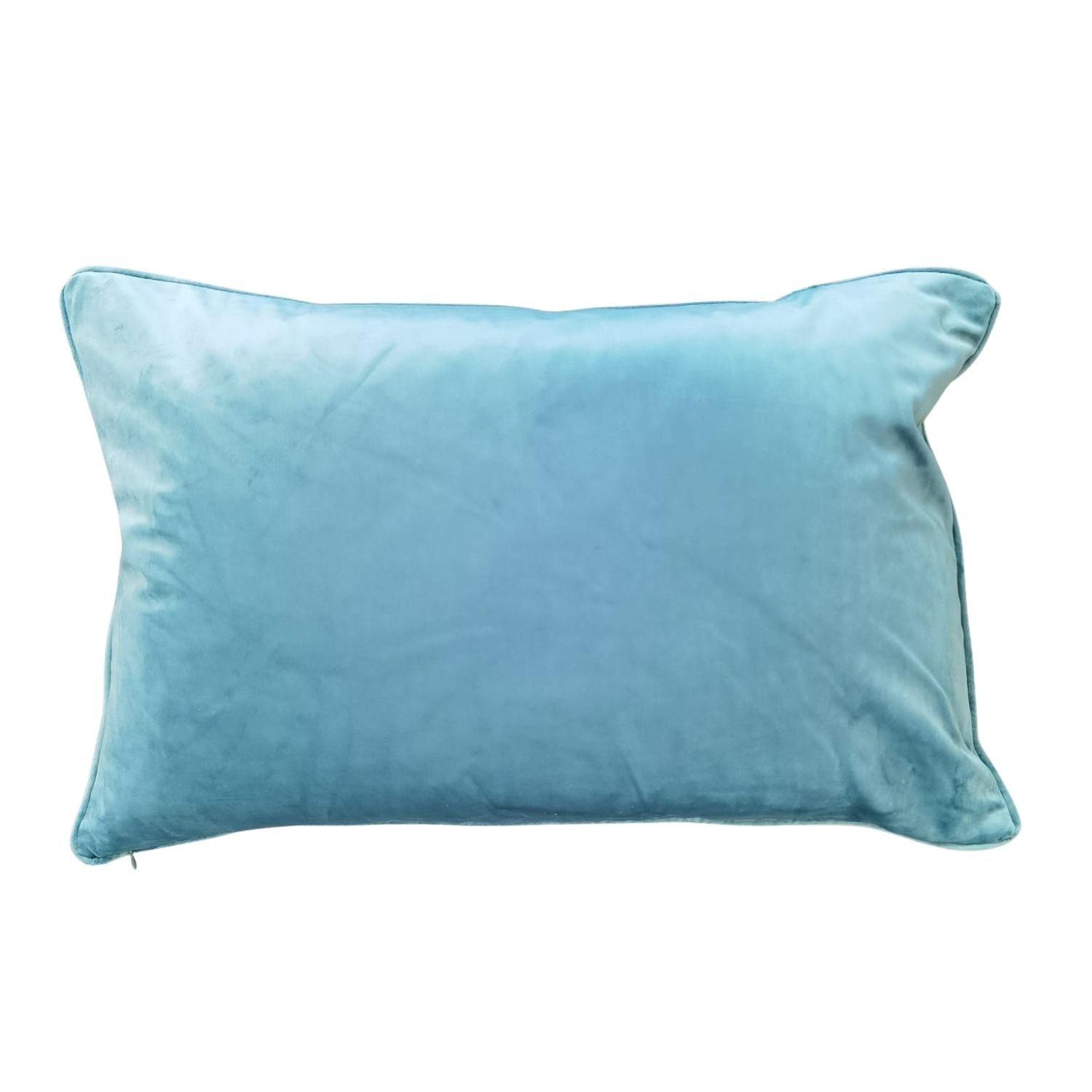 The Home Living Room Printed Piped Cushion - Blue & Gold 2 Shaws Department Stores