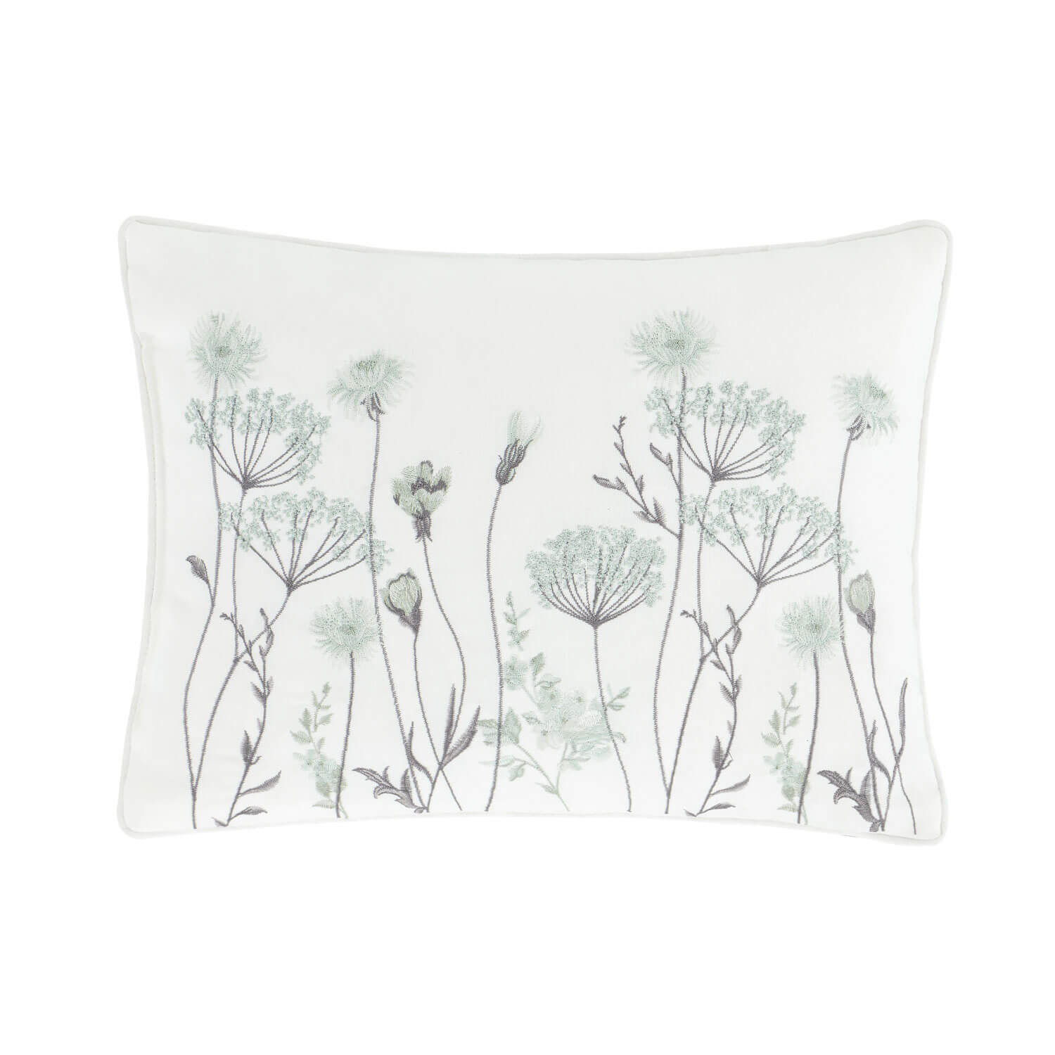 The Home Collection Meadowsweet Floral Duvet Cover Set - White/Green 4 Shaws Department Stores