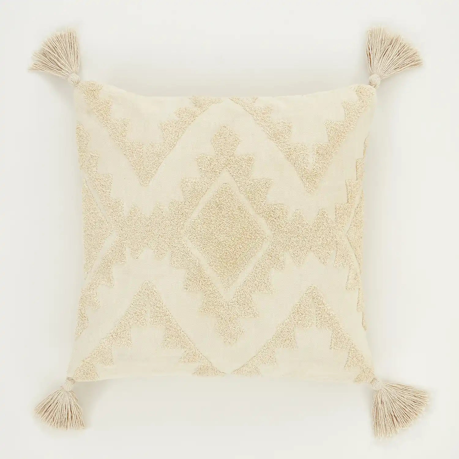 Pineapple Elephant Imani Tufted 45x45cm Cushion Ecru 5 Shaws Department Stores