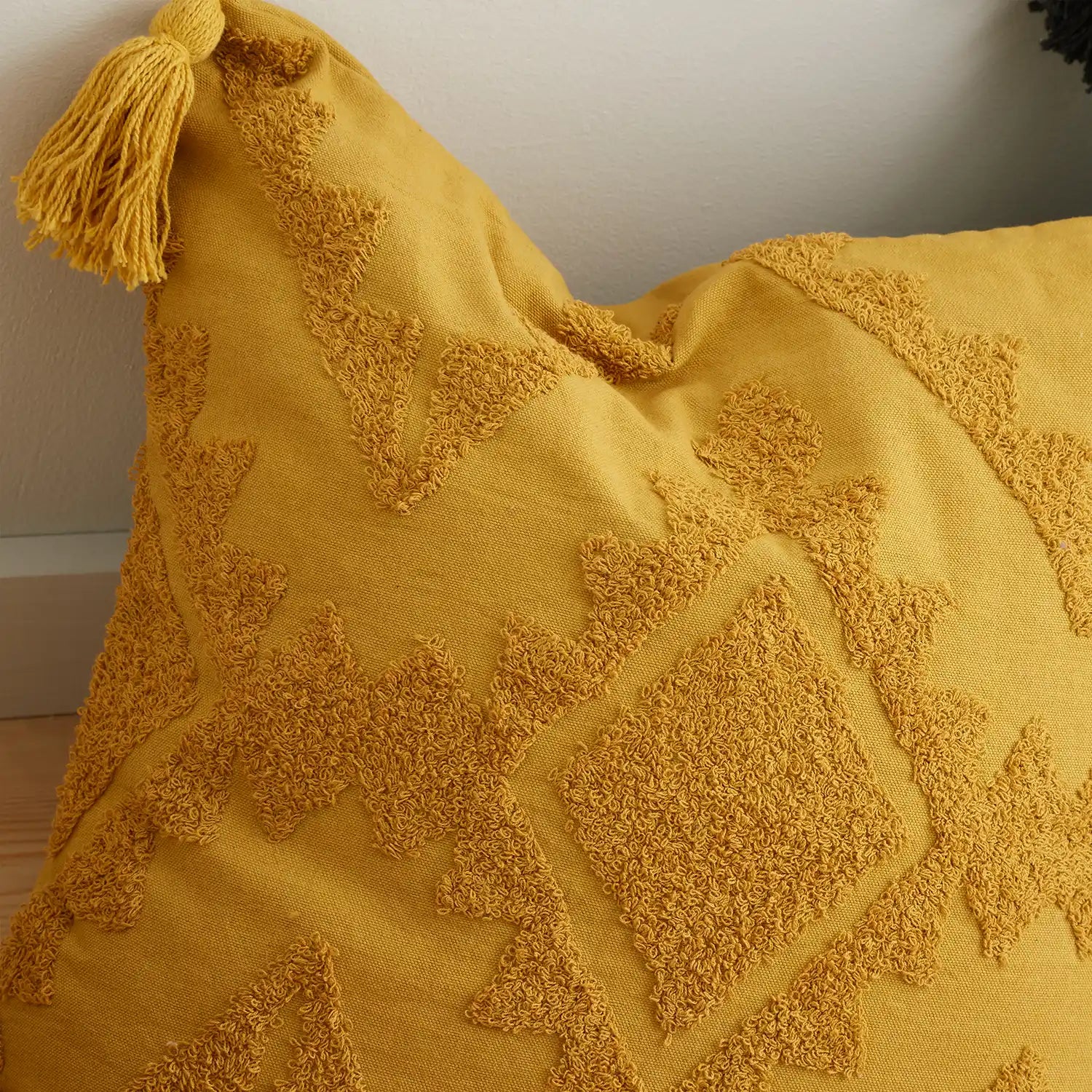 Pineapple Elephant Imani Tufted 45x45cm Cushion Ochre 2 Shaws Department Stores