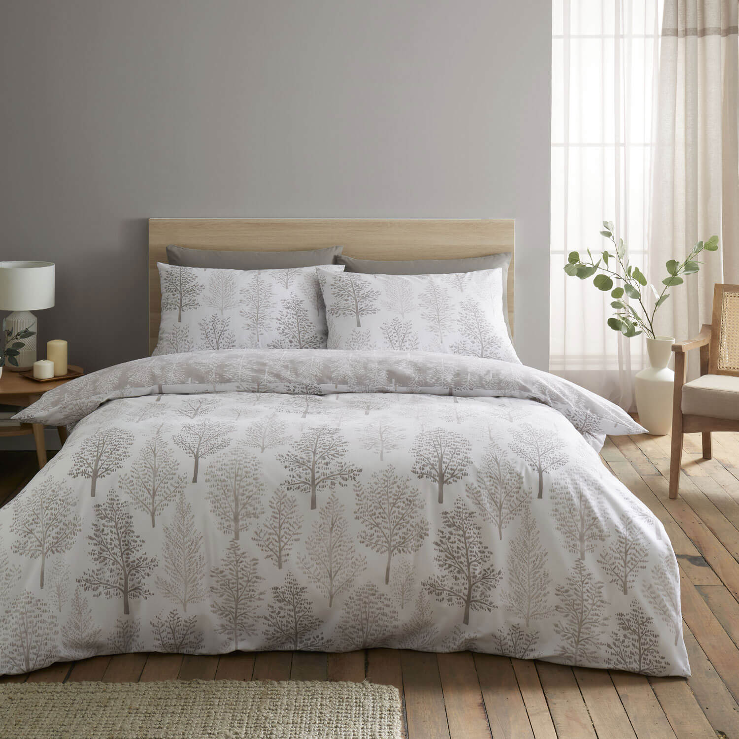 The Home Collection Wilda Tree Duvet Cover Set - Natural 2 Shaws Department Stores