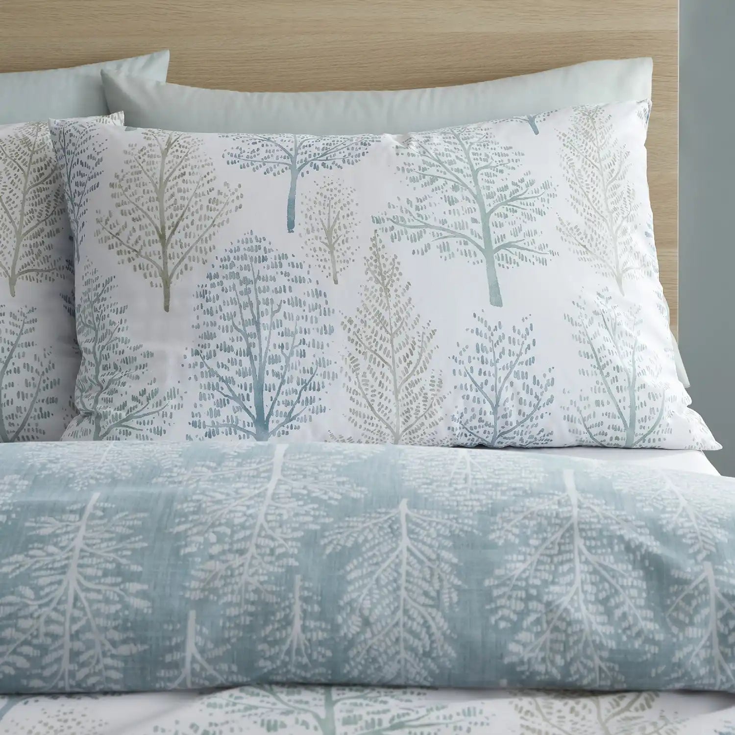 The Home Collection Wilda Tree Duvet Cover Set - Green 4 Shaws Department Stores