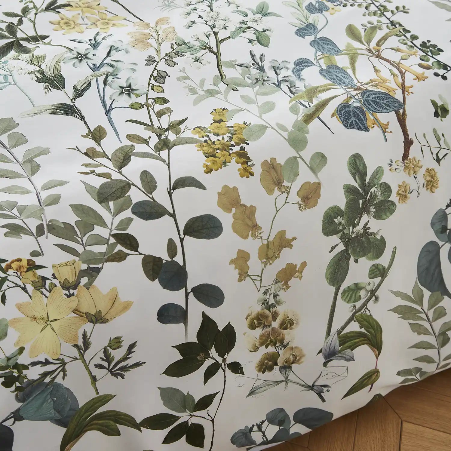 Dorma 300 Thread Count Pure Cotton Sateen Tabitha Floral Duvet Cover - White/Floral 3 Shaws Department Stores