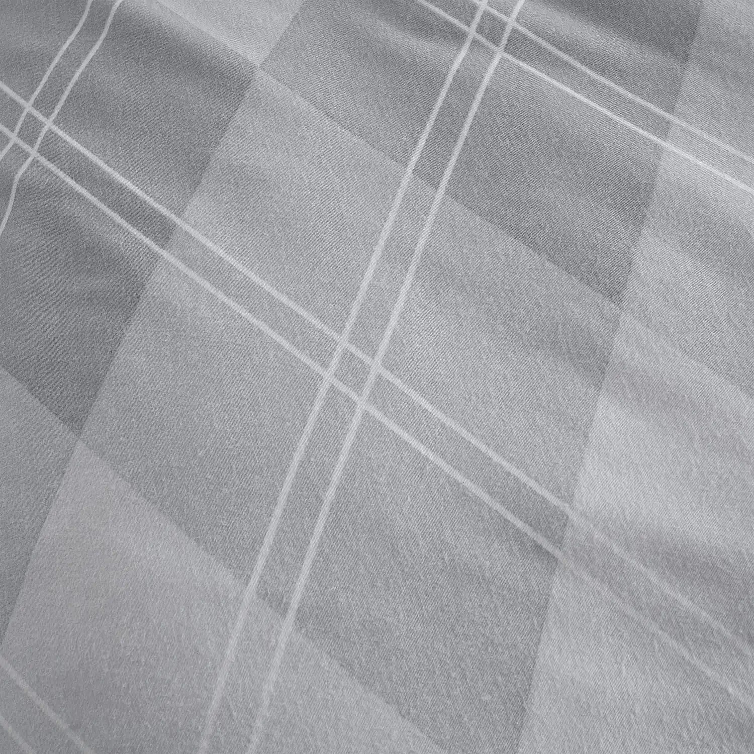 Catherine Lansfield Brushed Argyle Duvet Cover Set - Grey 4 Shaws Department Stores