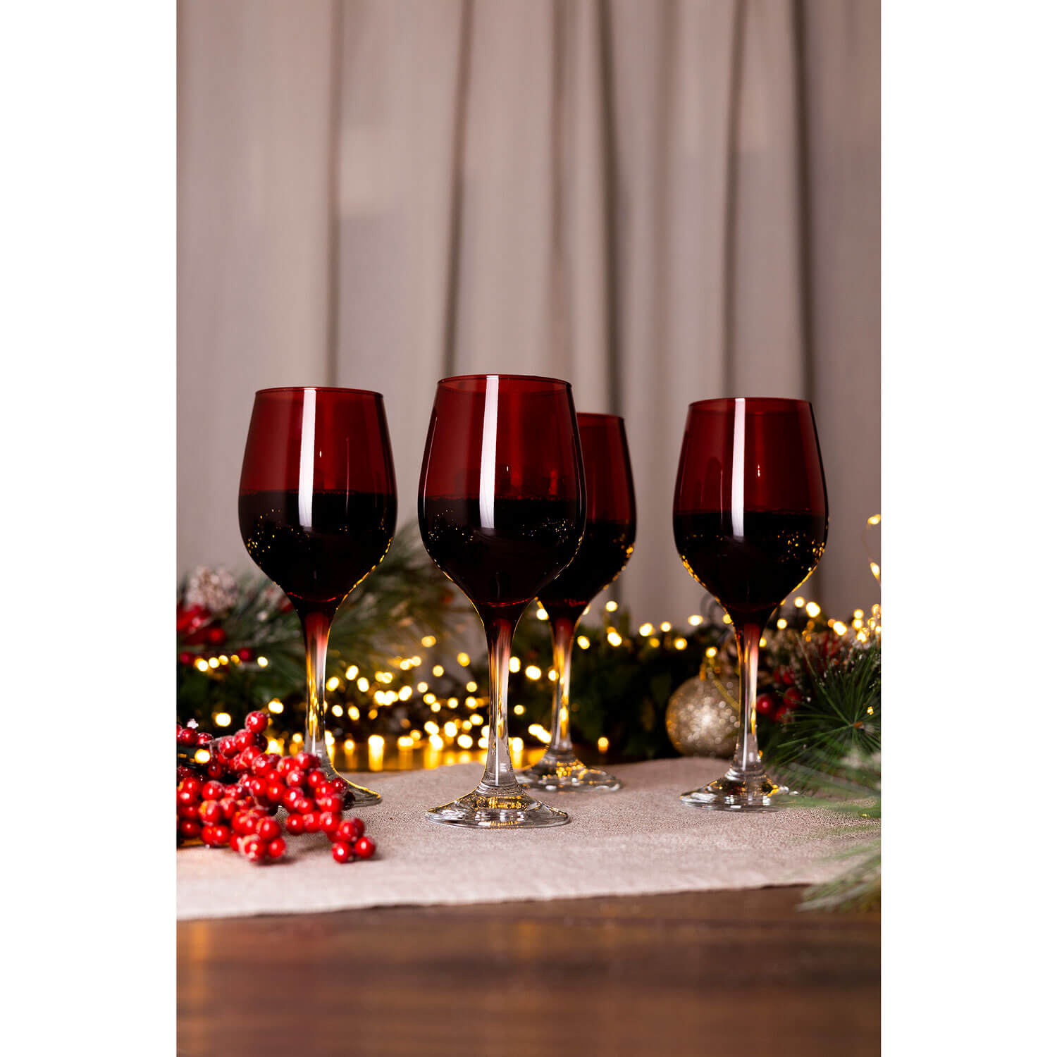 Killarney Crystal Red Wine Glass Set of 4 4 Shaws Department Stores