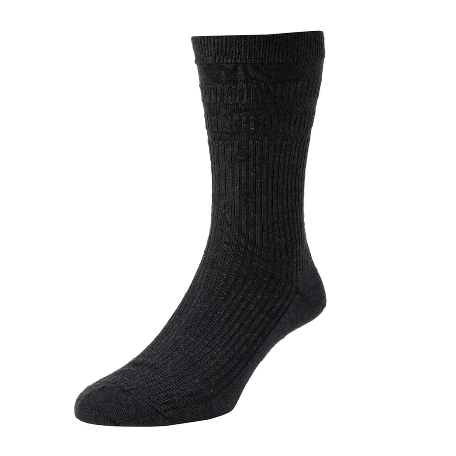 Hj Hall Softop Botany Wool Rich Diabetic Socks - Black 1 Shaws Department Stores