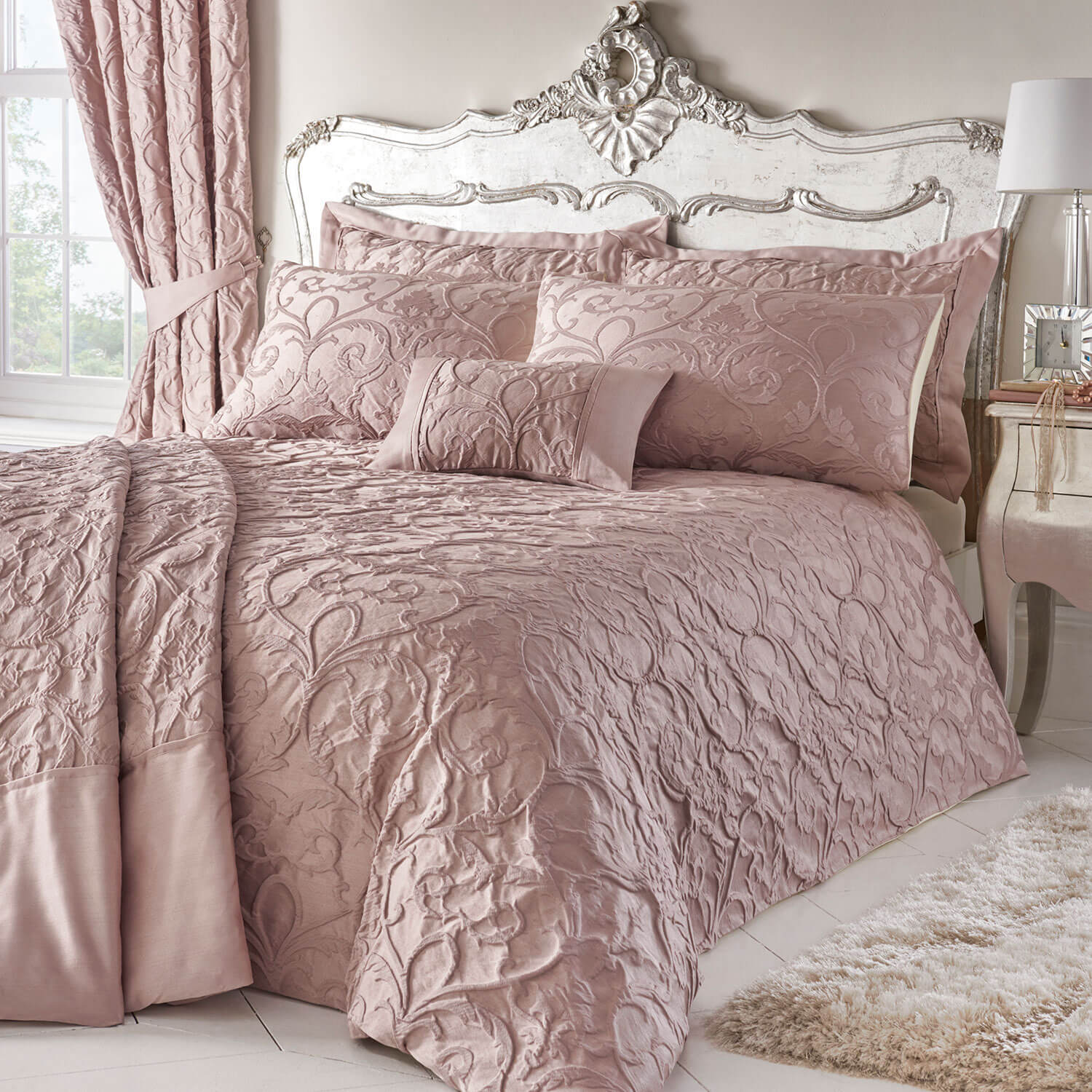 Portfolio Home Bentley Throwover - Blush 1 Shaws Department Stores