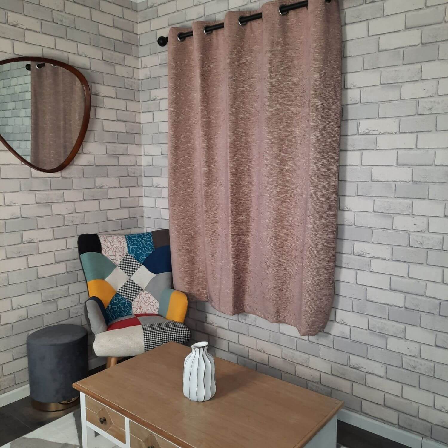 The Home Collection Bamboo Eyelit Readymade Curtains - 66x72&