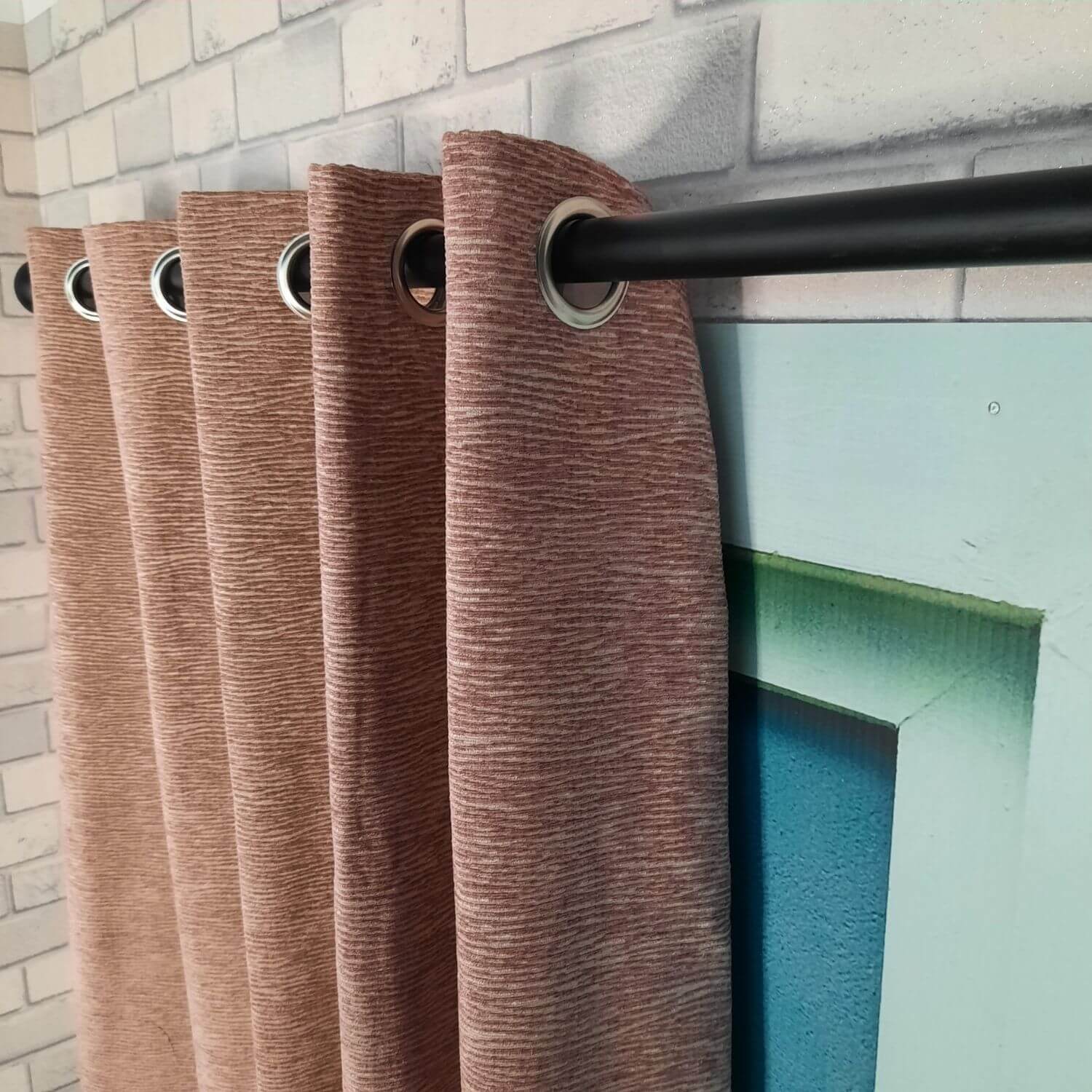 The Home Collection Bamboo Eyelit Readymade Curtains - 66x72&