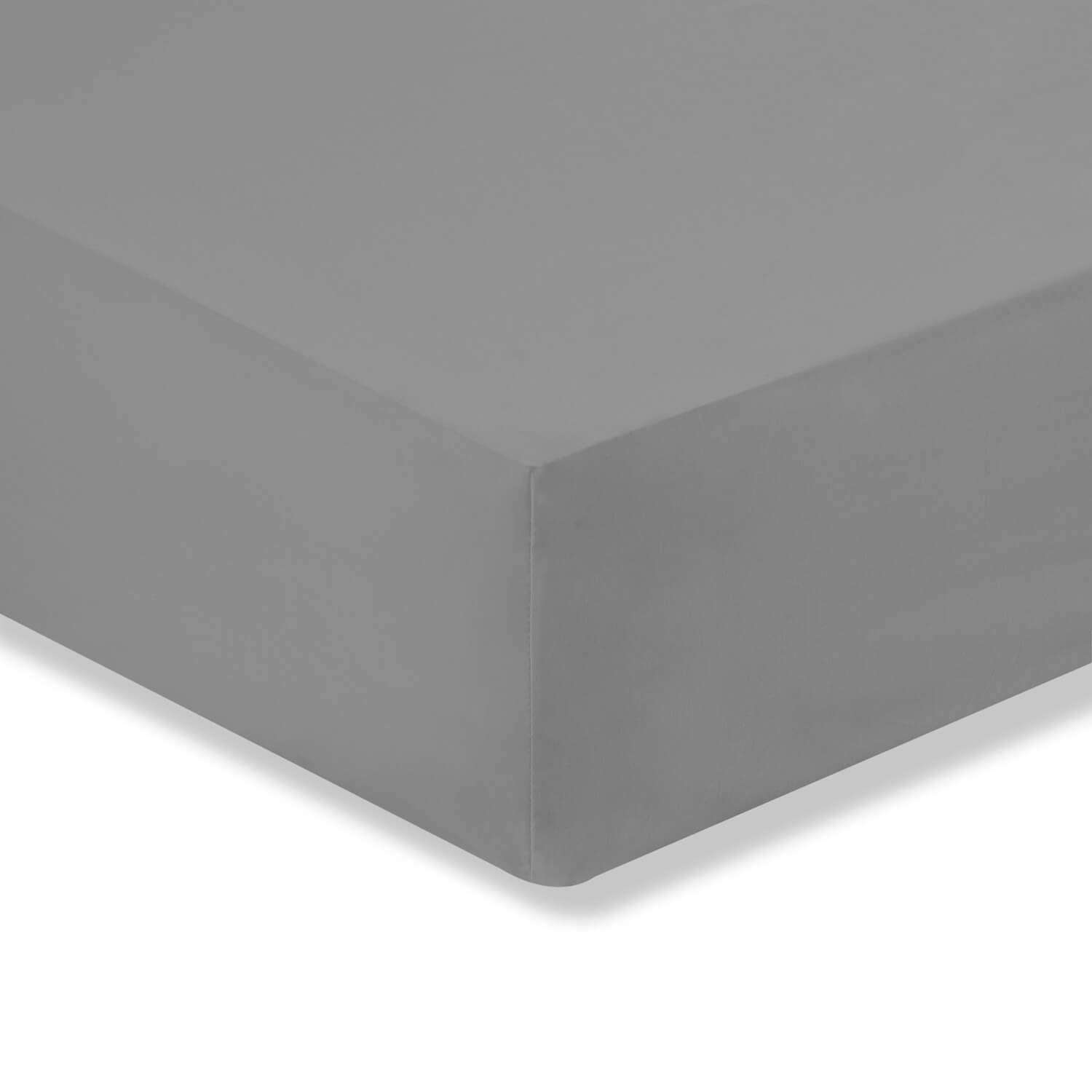 Bianca Fine Linens 100% Cotton Egyptian Cotton Fitted Sheet - Charcoal 1 Shaws Department Stores