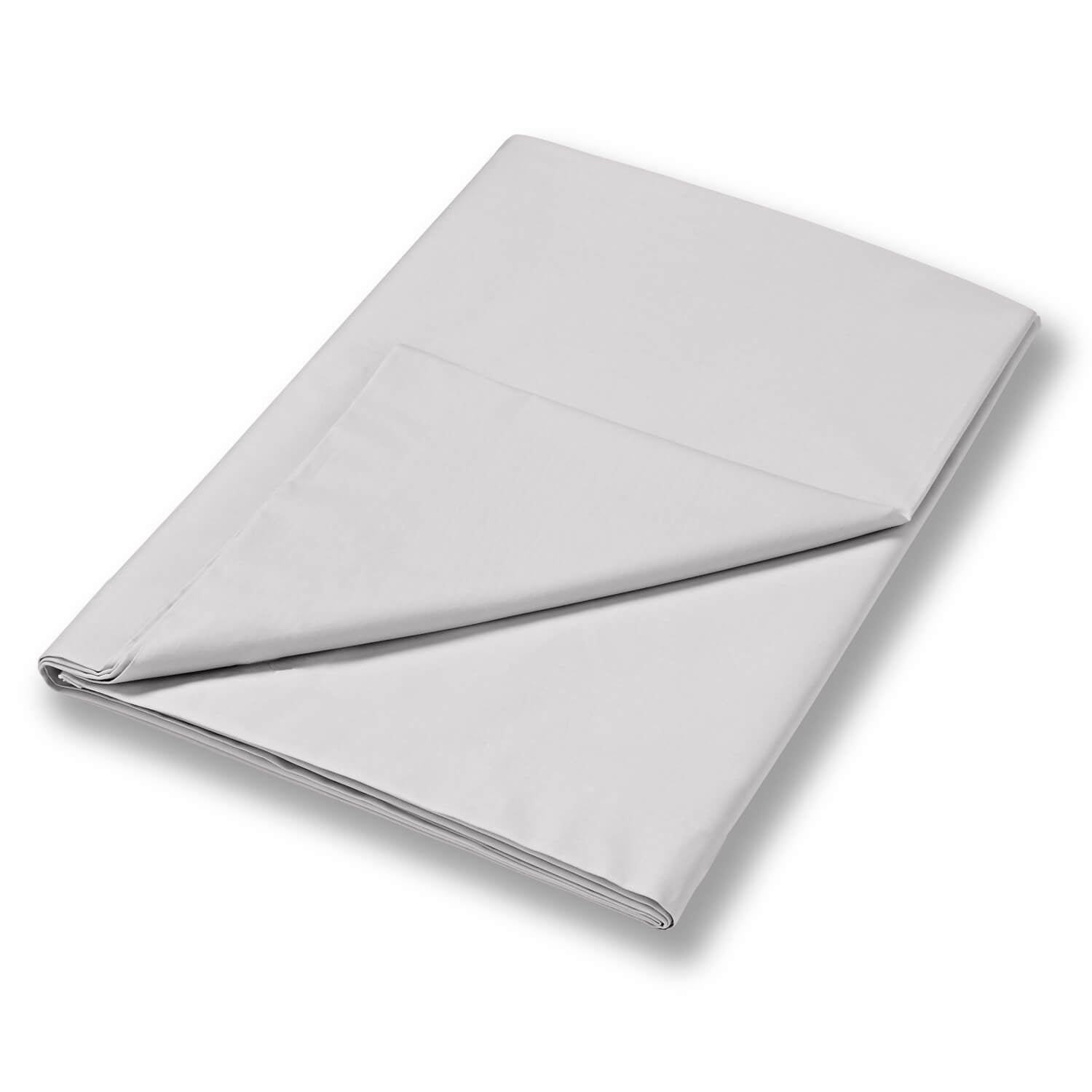 Bianca 400 Thread Count Sateen Flat Sheet 100% Cotton - Dove Grey 1 Shaws Department Stores