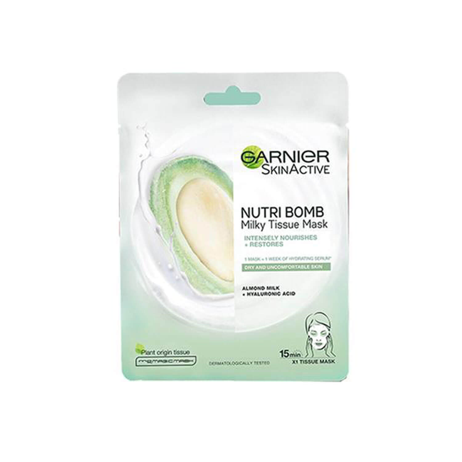 Garnier Nutri Bomb Milky Sheet Mask Almond Milk & Hyaluronic Acid 28g 1 Shaws Department Stores