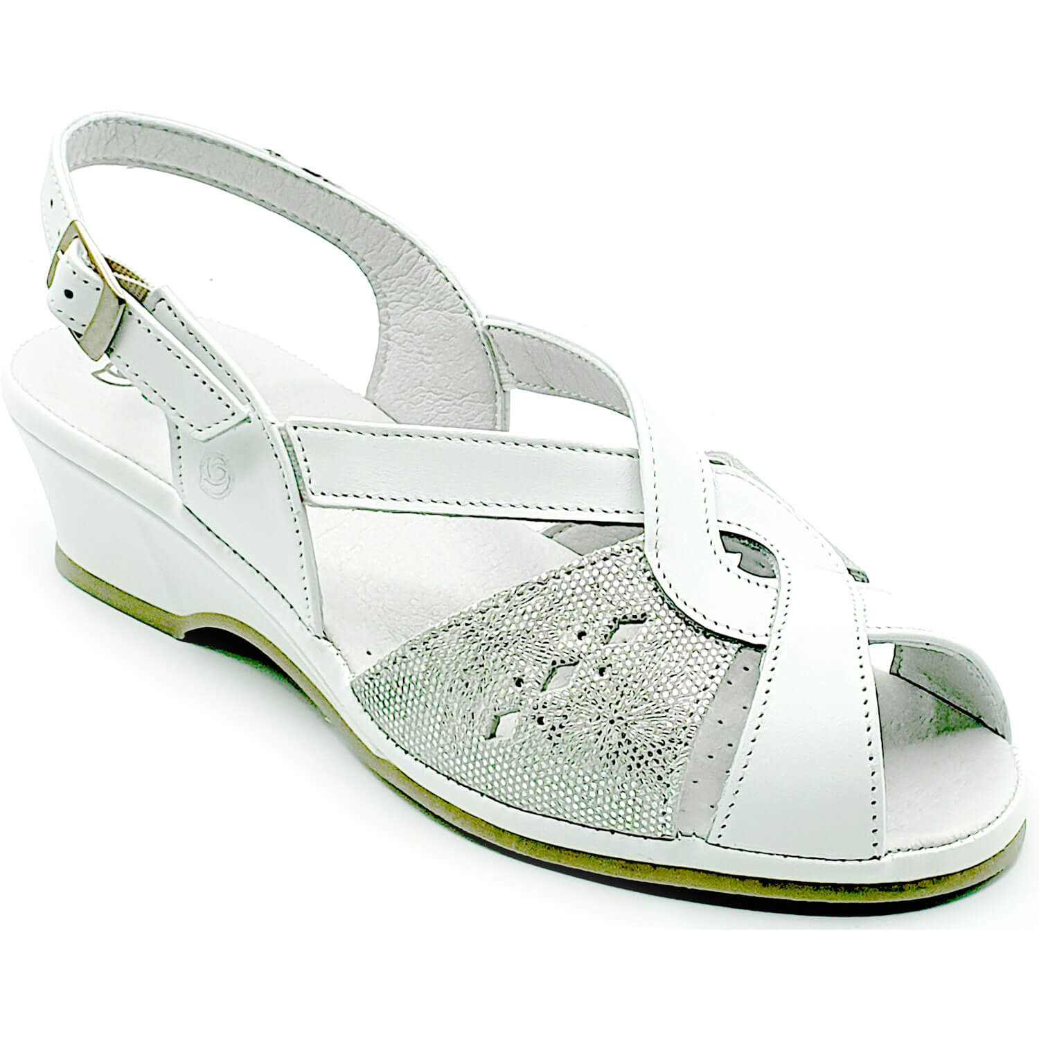 Suave footwear Capri Dressy Sandal - White 2 Shaws Department Stores