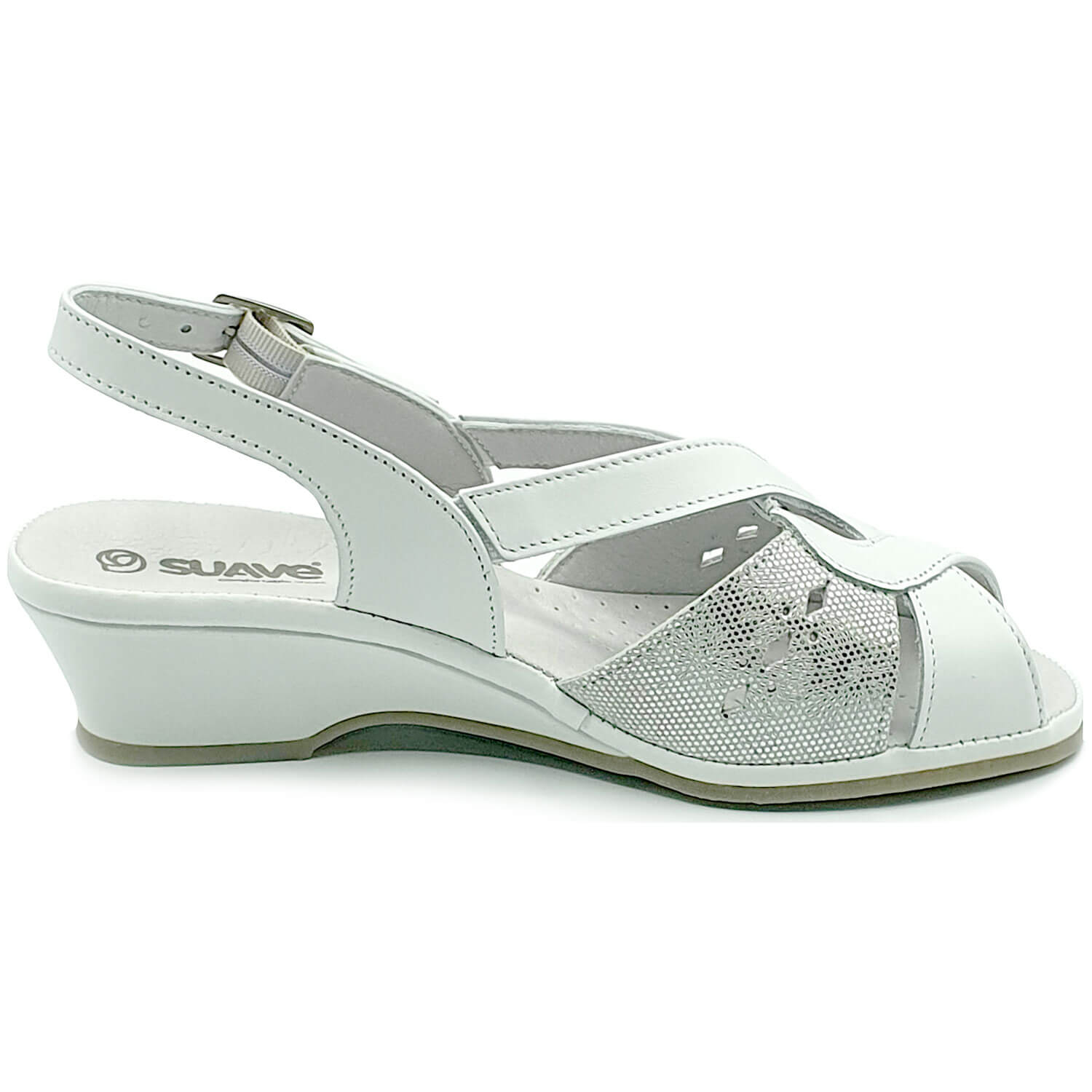 Suave footwear Capri Dressy Sandal - White 5 Shaws Department Stores