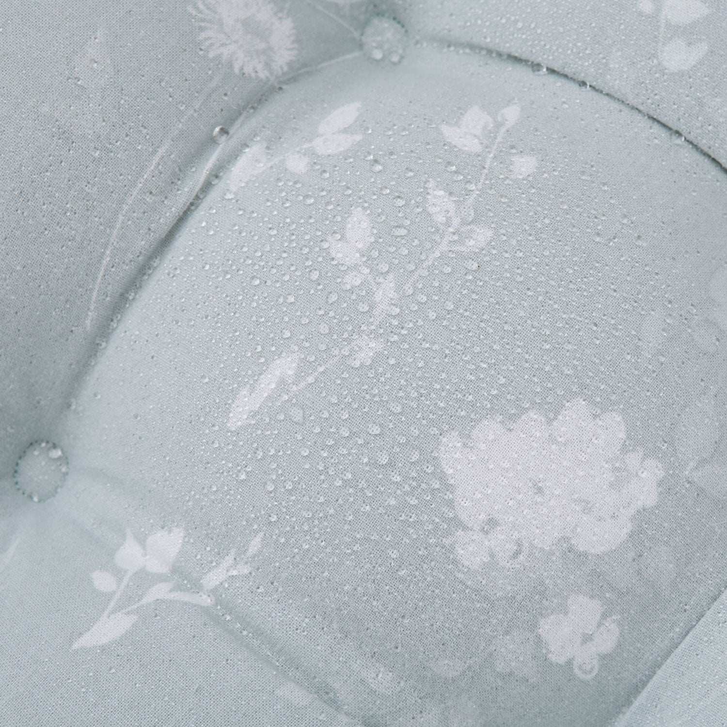 Catherine Lansfield Dining Meadowsweet Floral Seat Pad Pair - Green 3 Shaws Department Stores