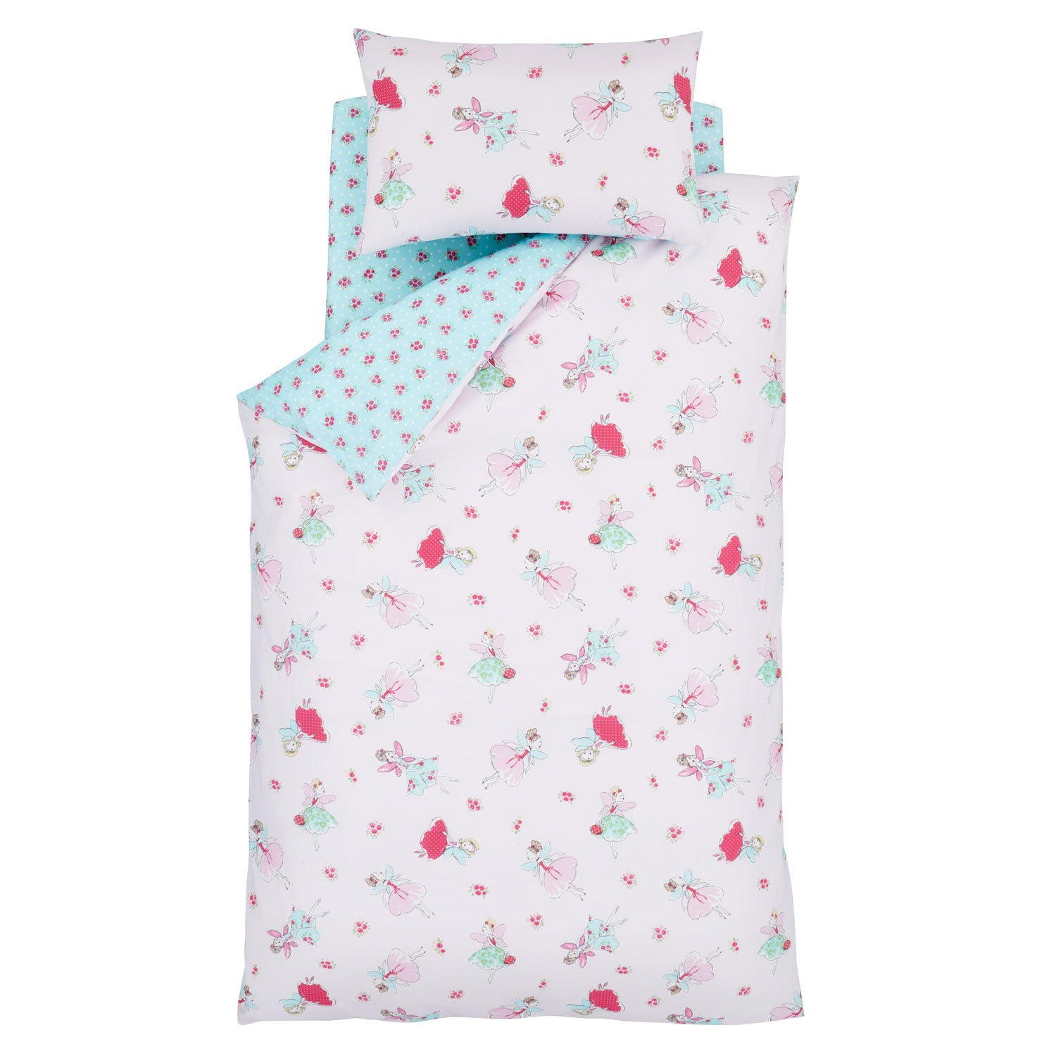 Catherine Lansfield Fairies Duvet Cover Set - Pink 3 Shaws Department Stores