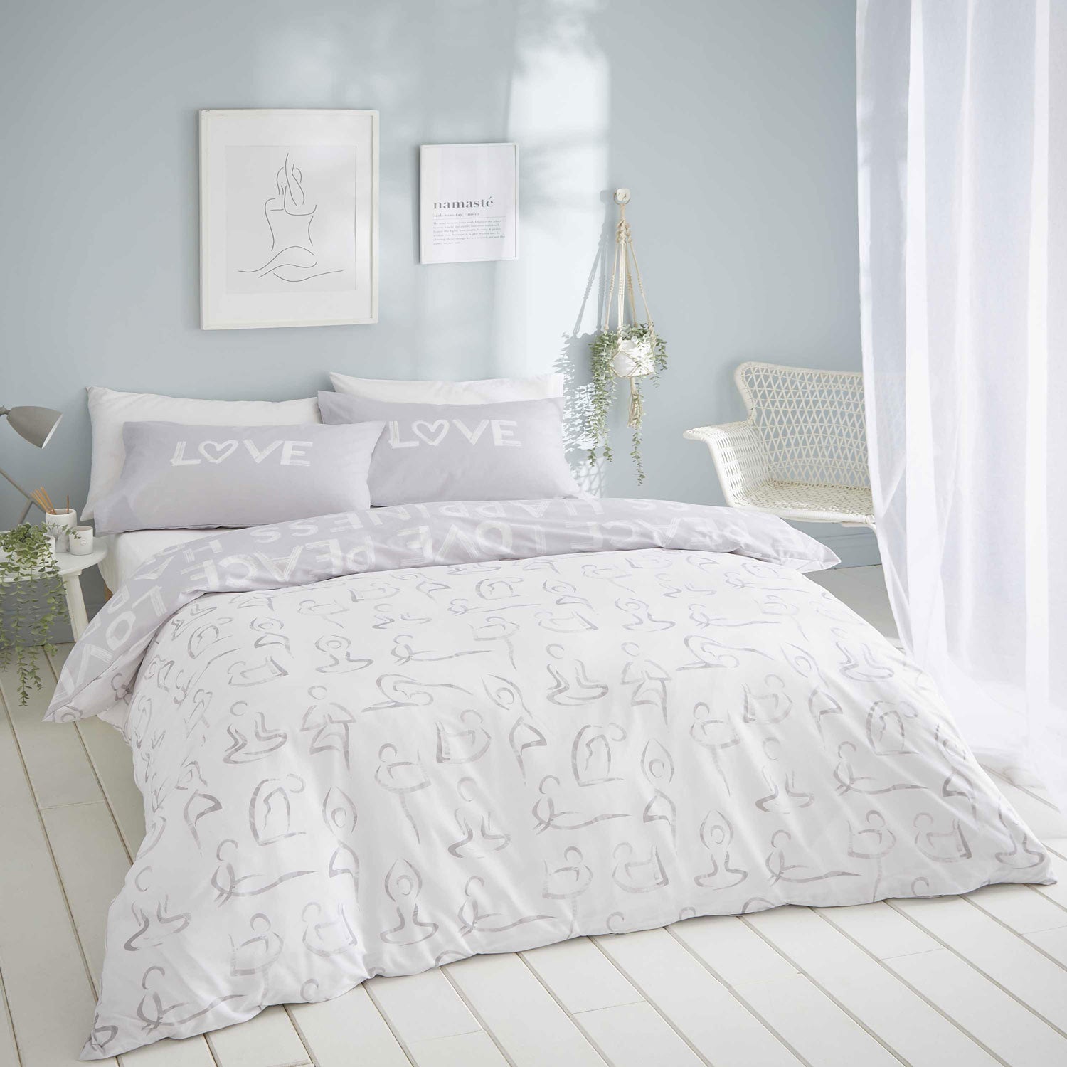 Catherine Lansfield Peace & Yoga Duvet Cover Set 2 Shaws Department Stores