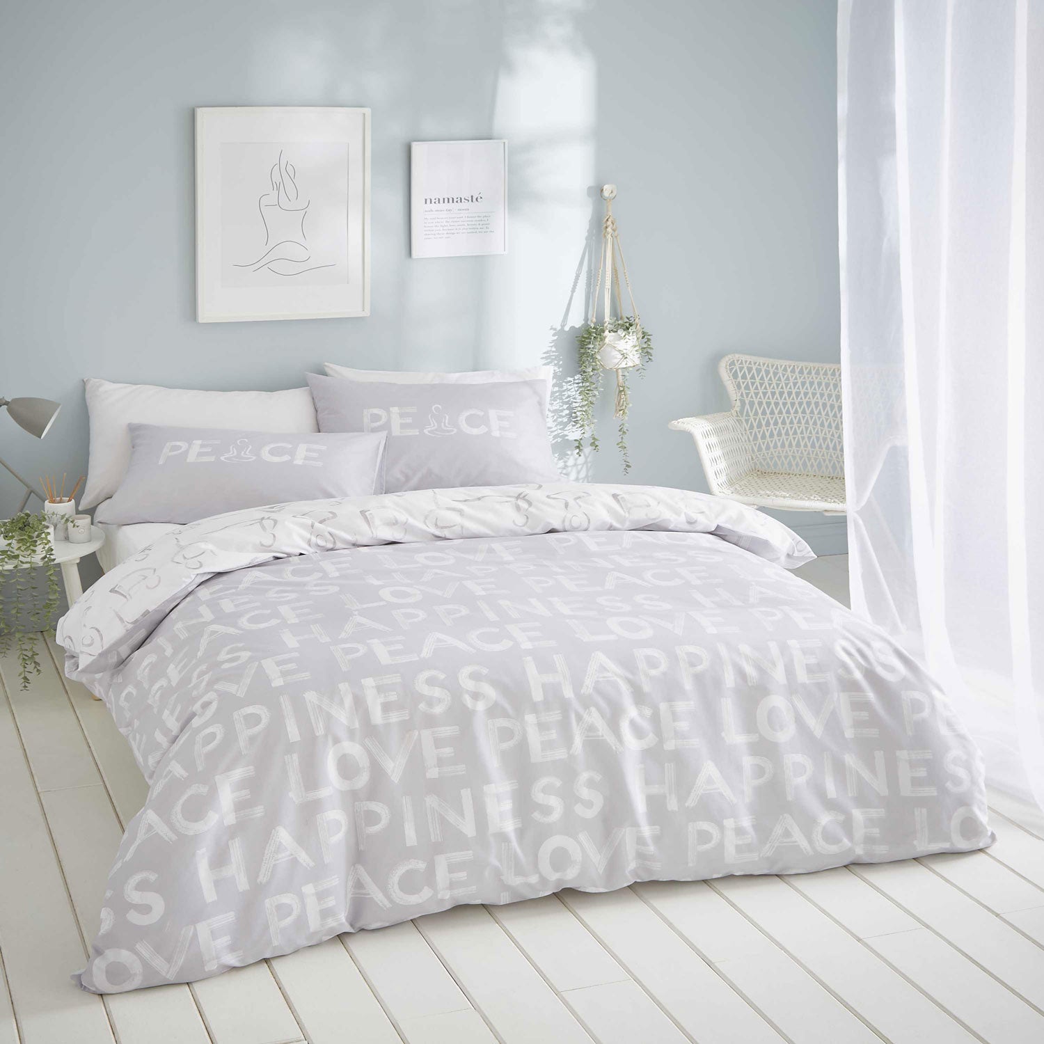Catherine Lansfield Peace & Yoga Duvet Cover Set 1 Shaws Department Stores