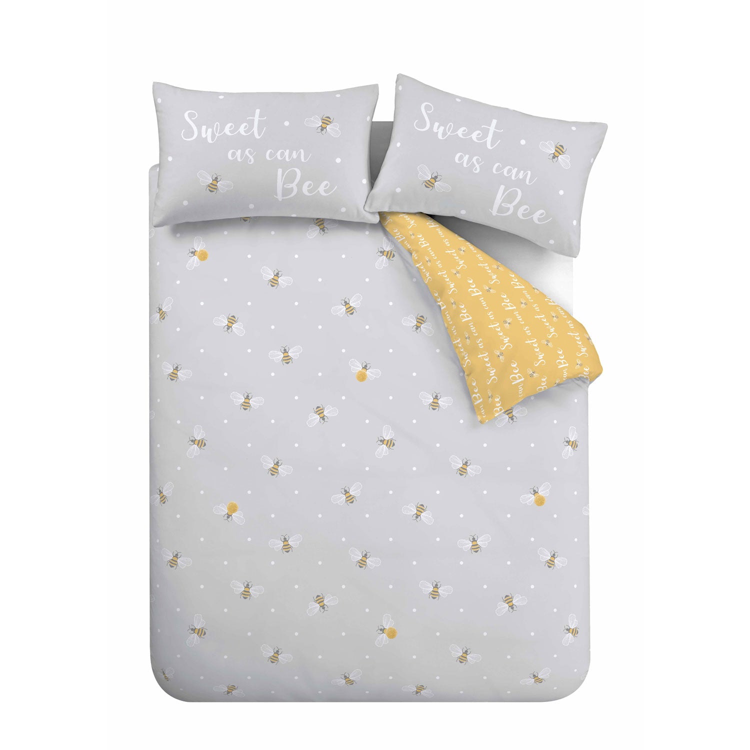 Catherine Lansfield Sweet As Can Bee Duvet Cover Set 5 Shaws Department Stores