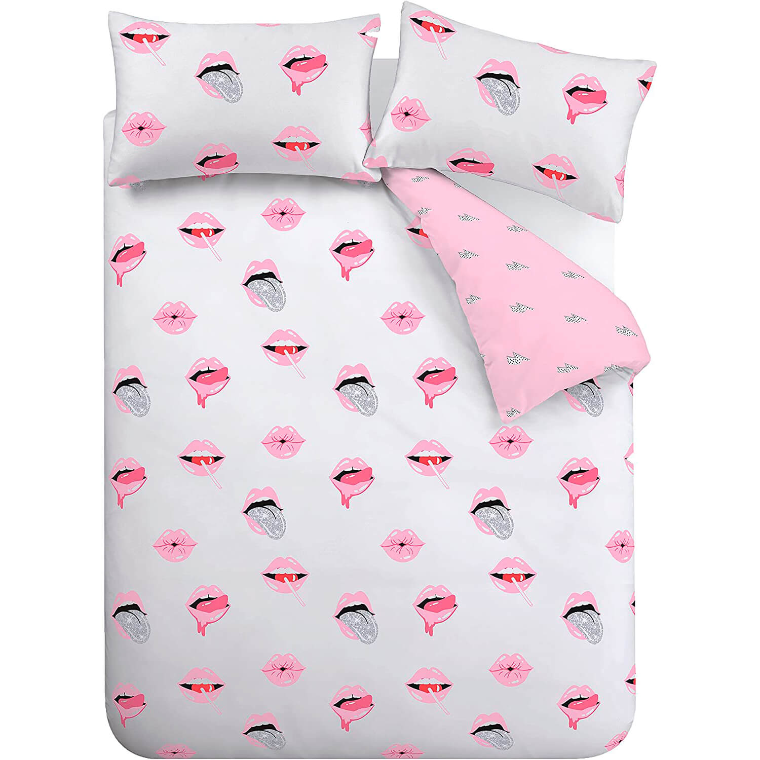 Sassy B Lip Service Duvet Cover Set - Pink 5 Shaws Department Stores