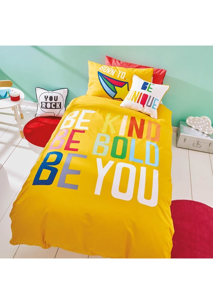 Born To Be You Organic Cotton Duvet Set - Orange 1 Shaws Department Stores