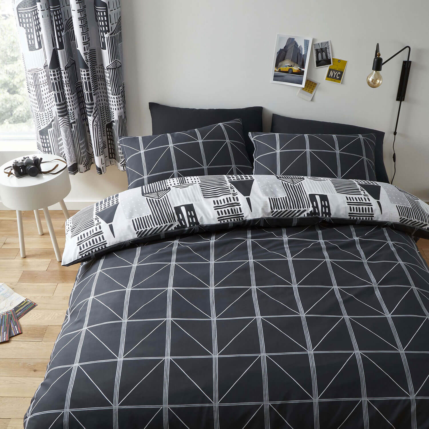 Catherine Lansfield City Life Easy Care Duvet Cover Set 2 Shaws Department Stores