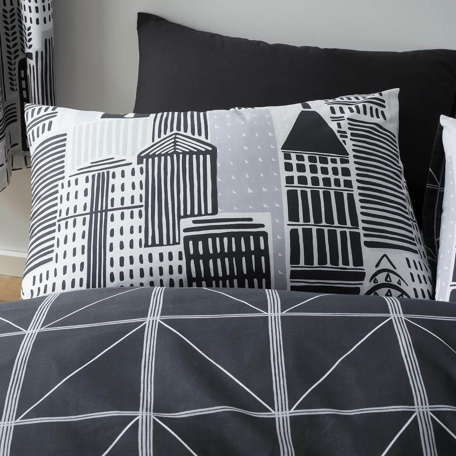 Catherine Lansfield City Life Easy Care Duvet Cover Set 3 Shaws Department Stores