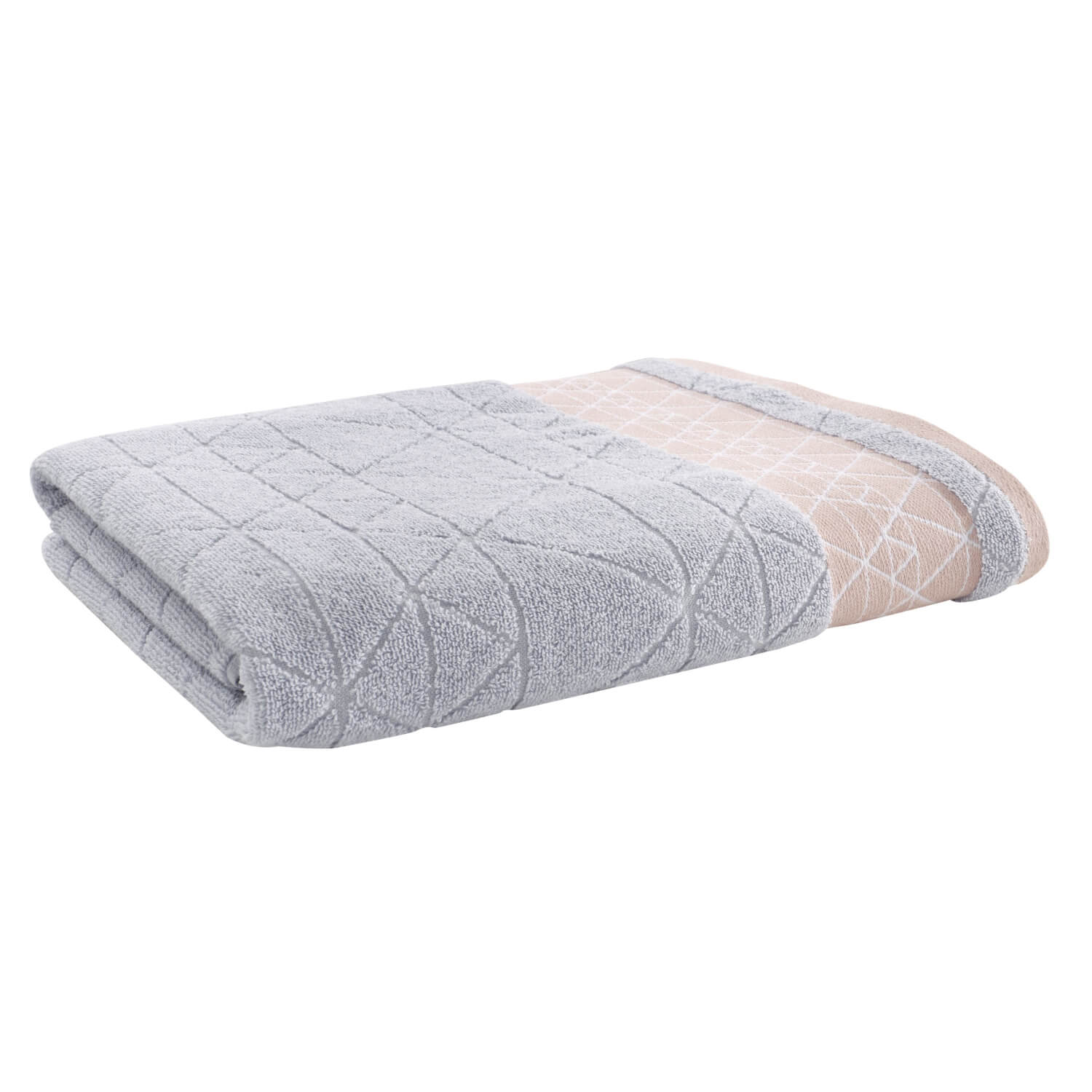 Catherine Lansfield Linear Diamond Cotton Bath Sheet 1 Shaws Department Stores