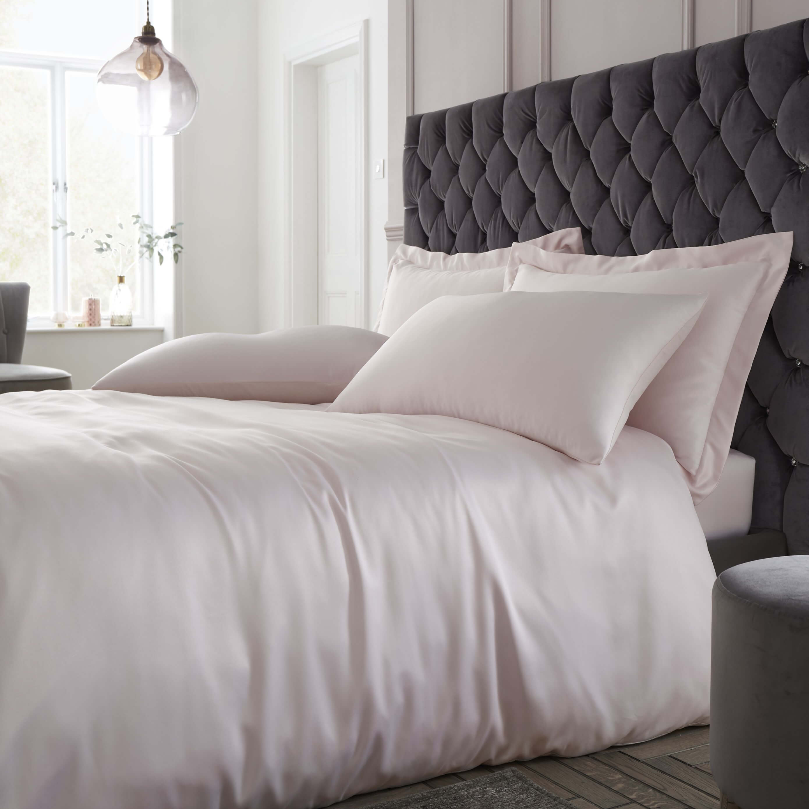 Catherine Lansfield Silky Soft Duvet Set - Blush 1 Shaws Department Stores