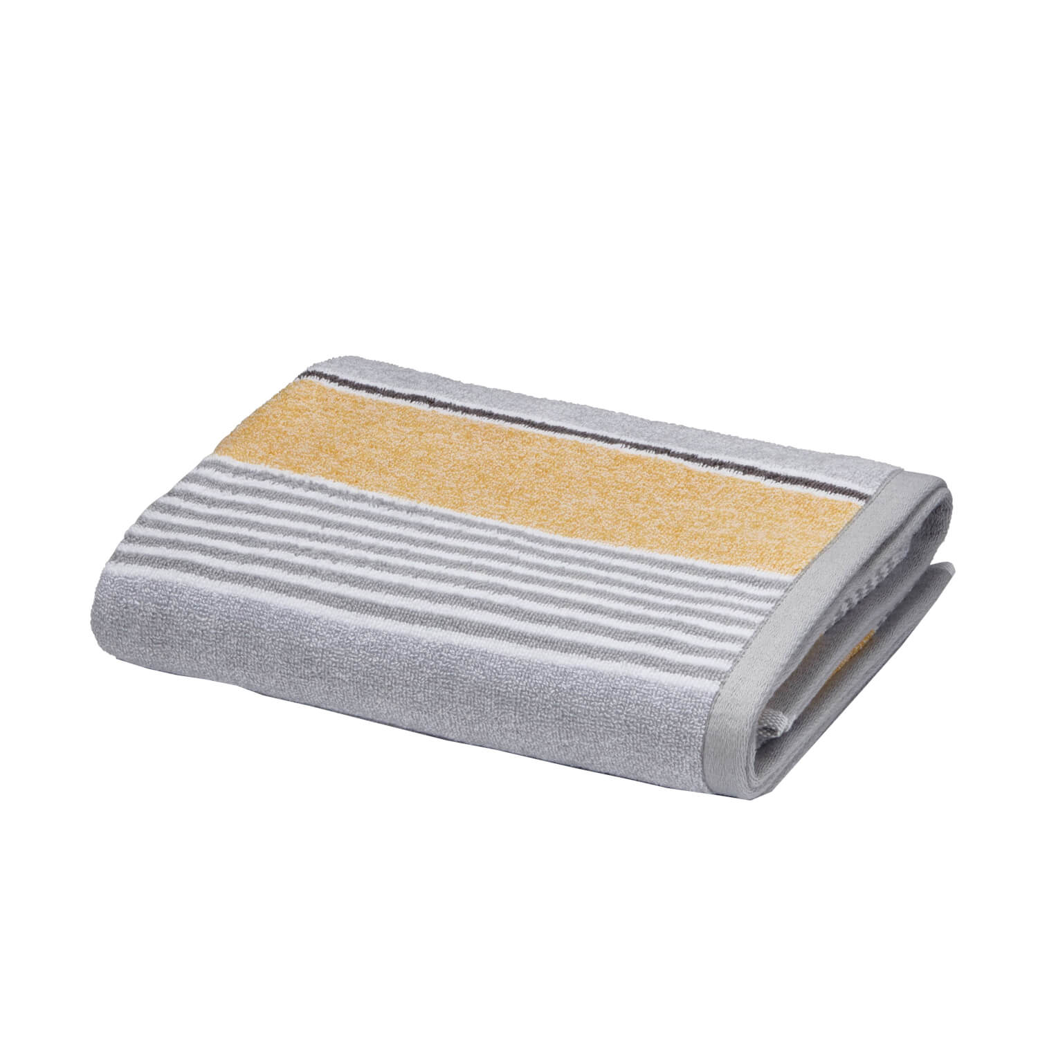 Catherine Lansfield Textured Stripe Bath Towel - Ochre 1 Shaws Department Stores