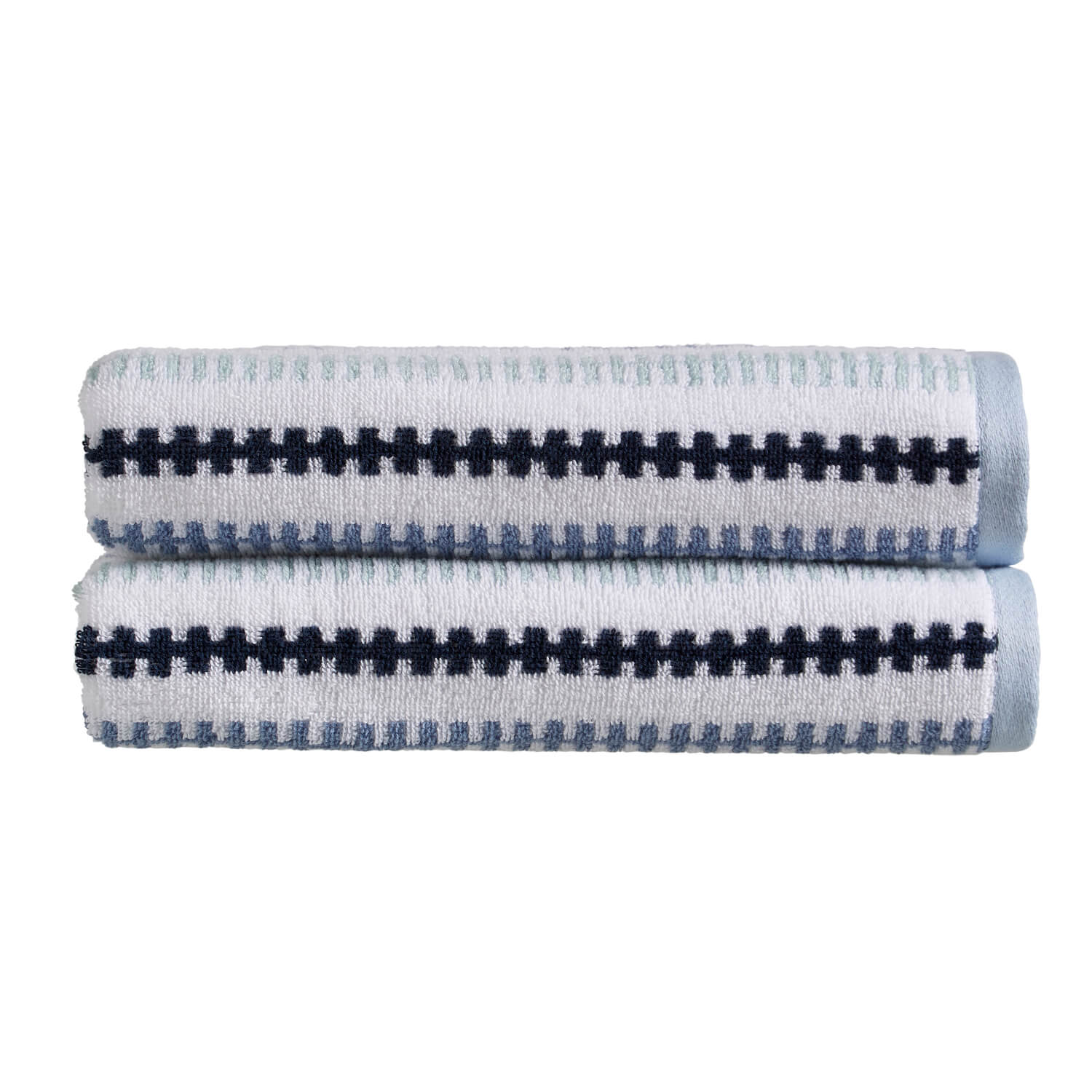 Christy Mexicana Stripe Bath Sheet - Blue 1 Shaws Department Stores