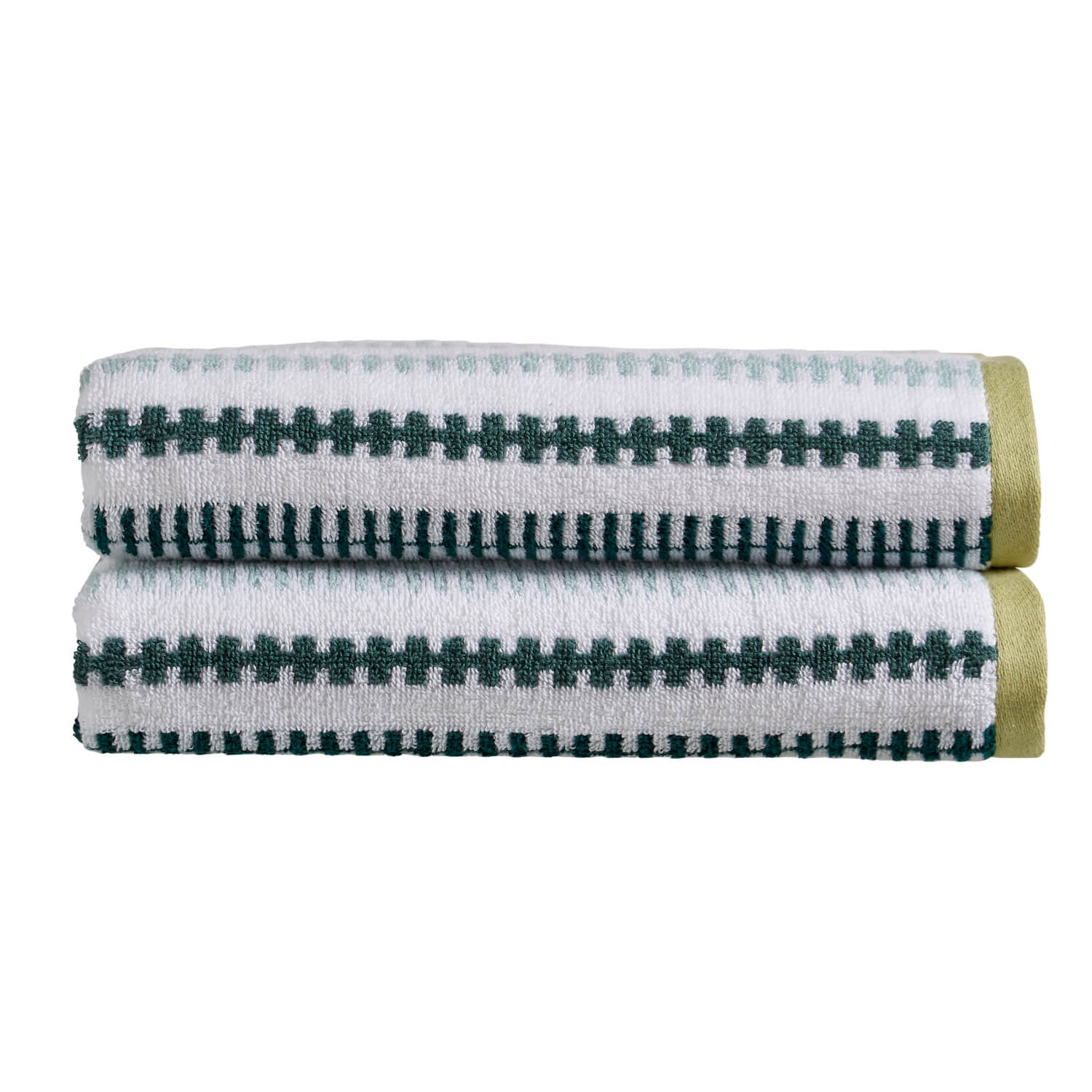 Christy Mexicana Stripe Bath Towel - Green 1 Shaws Department Stores