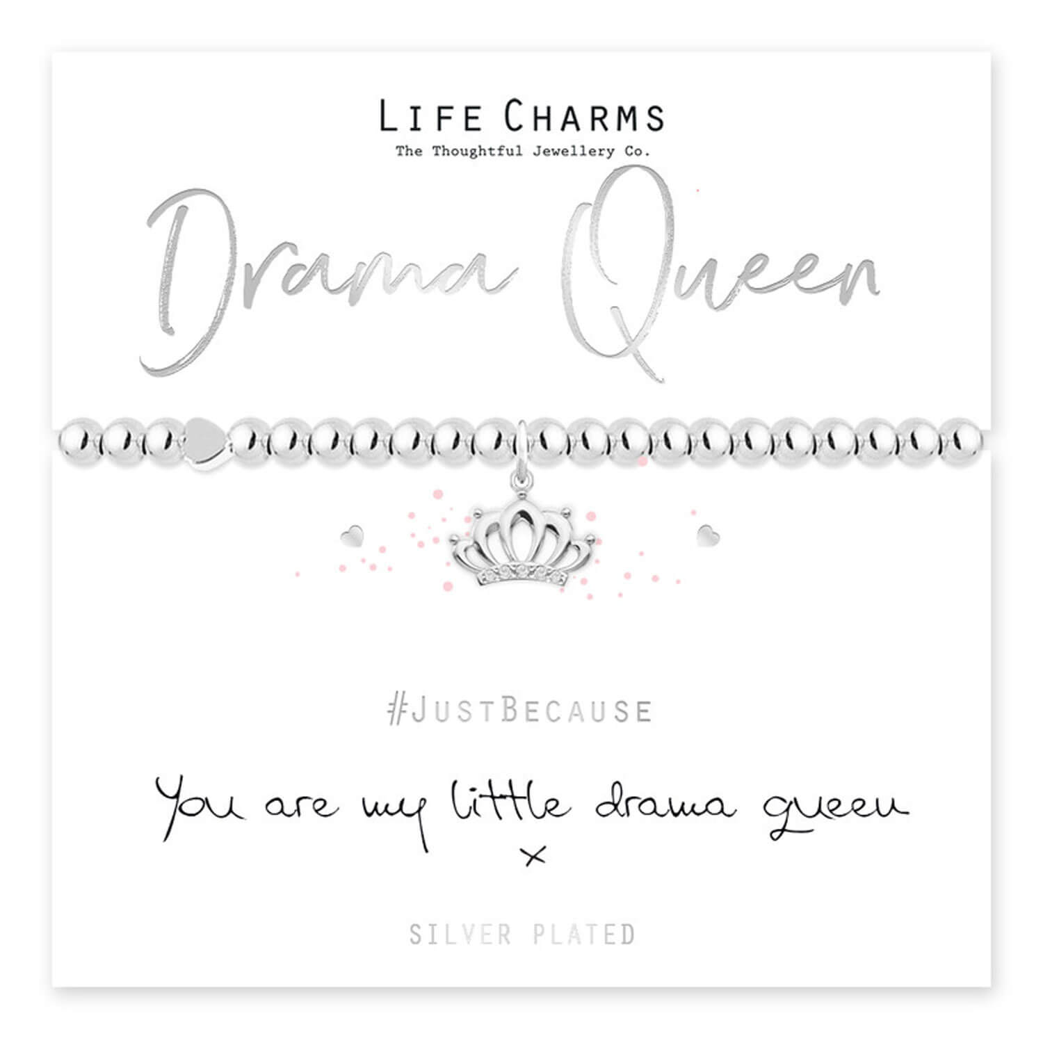 Life Charms Drama Queen Bracelet - Silver 2 Shaws Department Stores