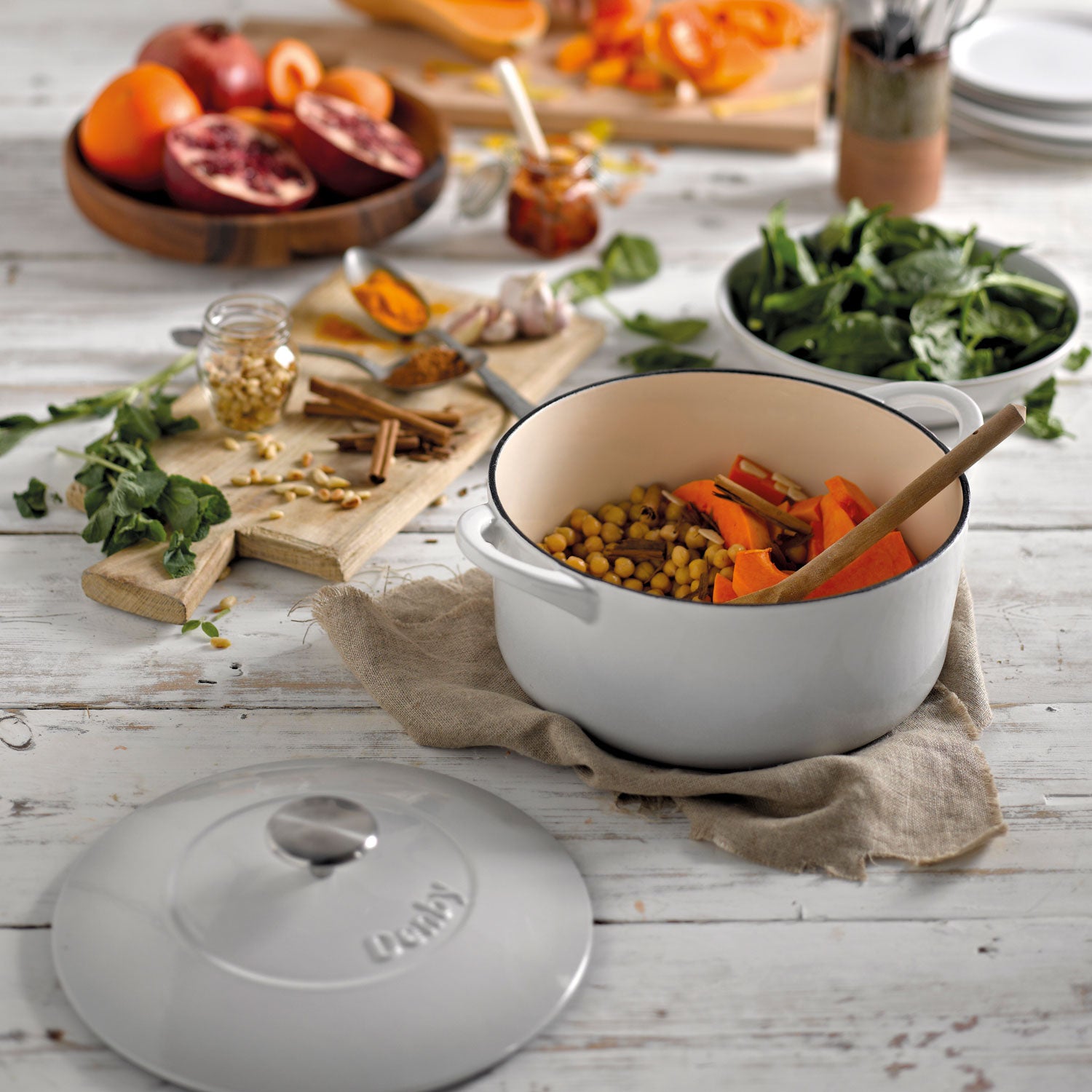 Denby Cast Iron Casserole 28cm - Canvas 2 Shaws Department Stores