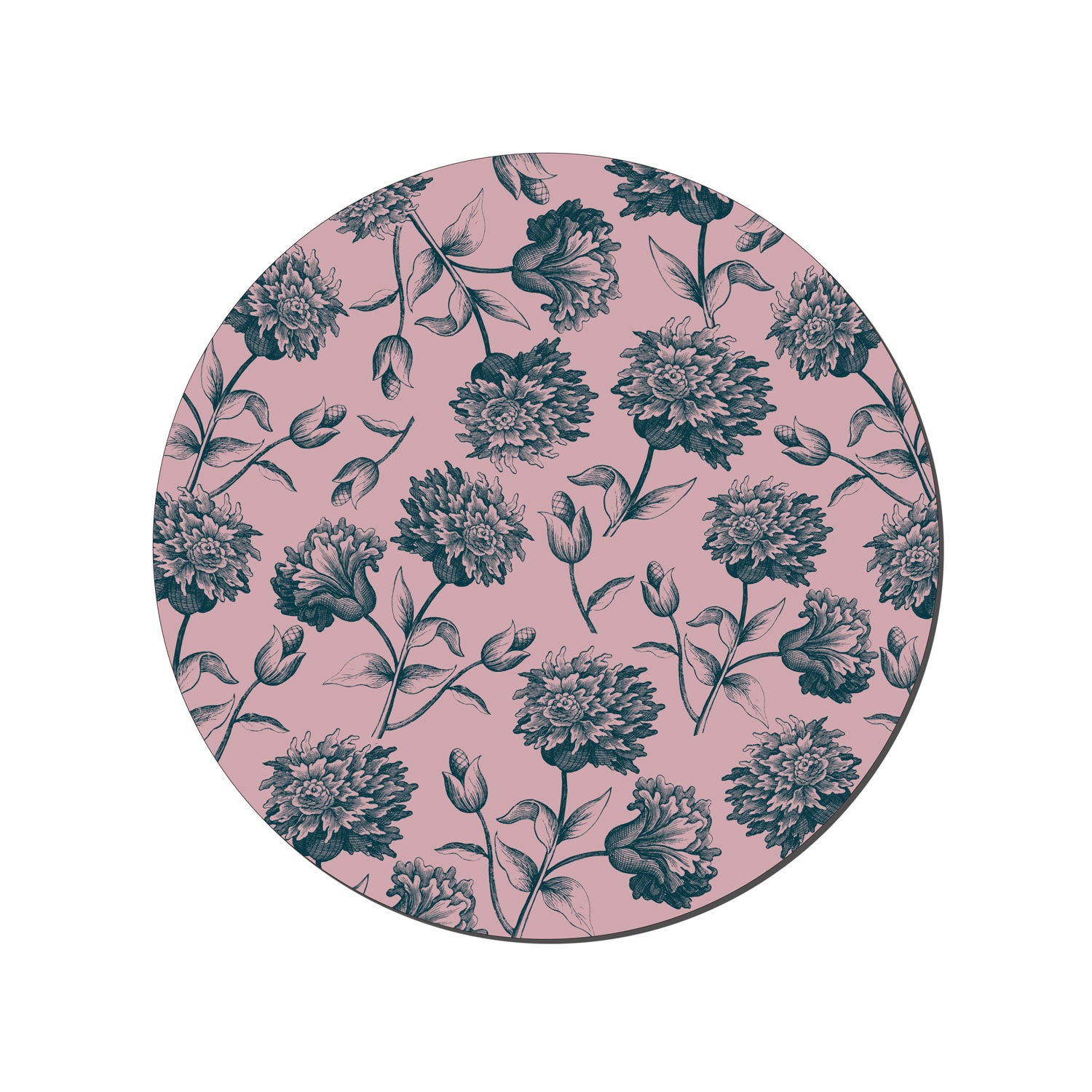 Denby Set of 6 Rose Engraved Round Placemats 1 Shaws Department Stores