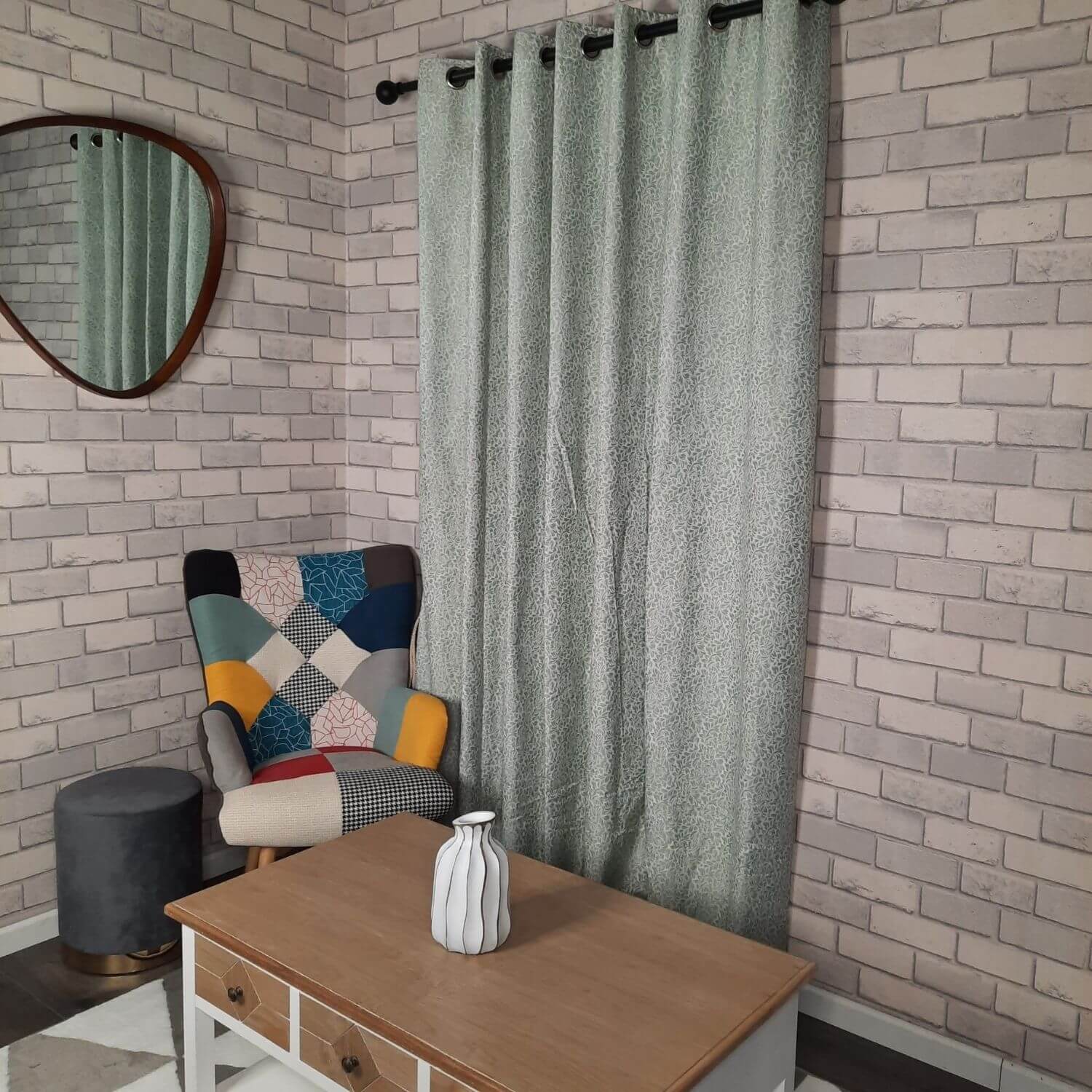 The Home Collection Acanthus Eyelit Curtains - 90x90&