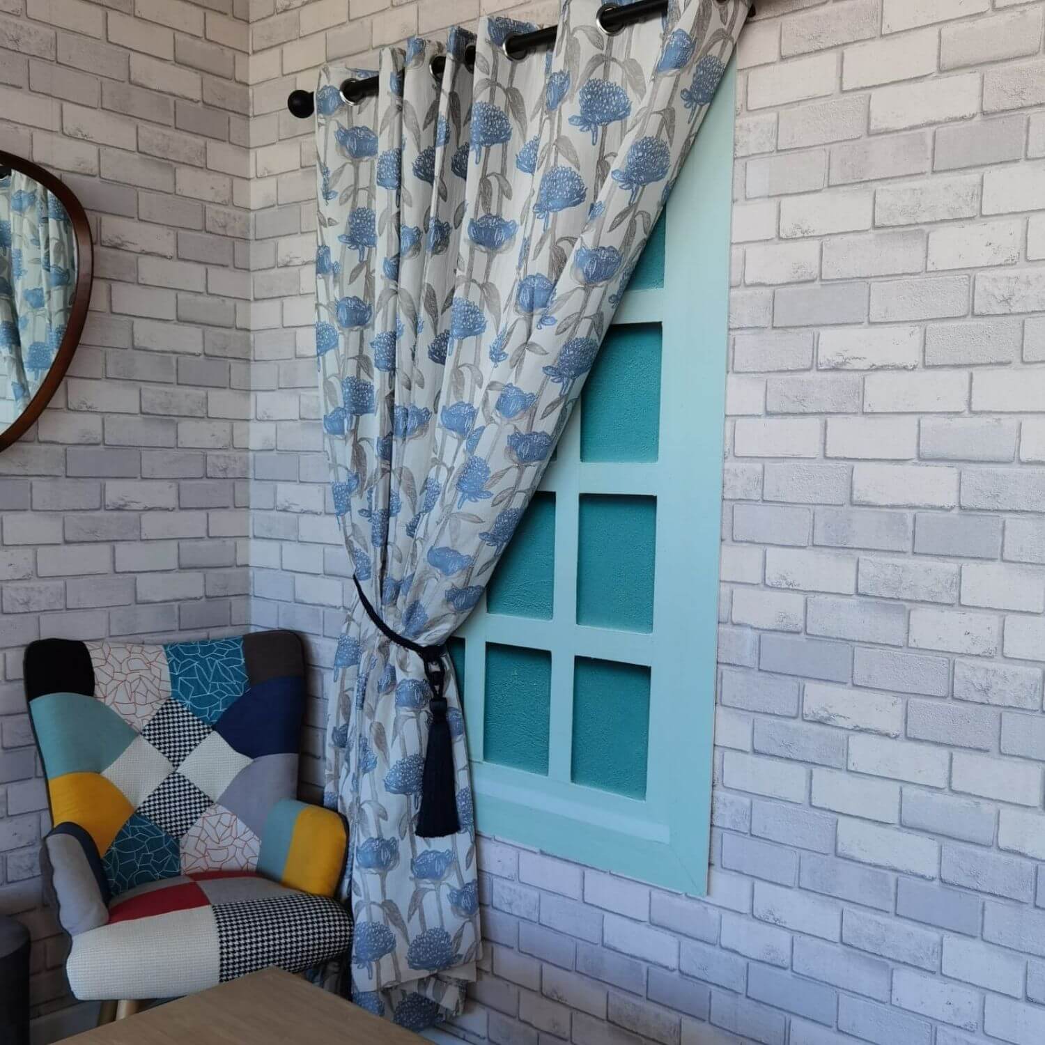 The Home Collection Floriana Curtains - Marine 2 Shaws Department Stores